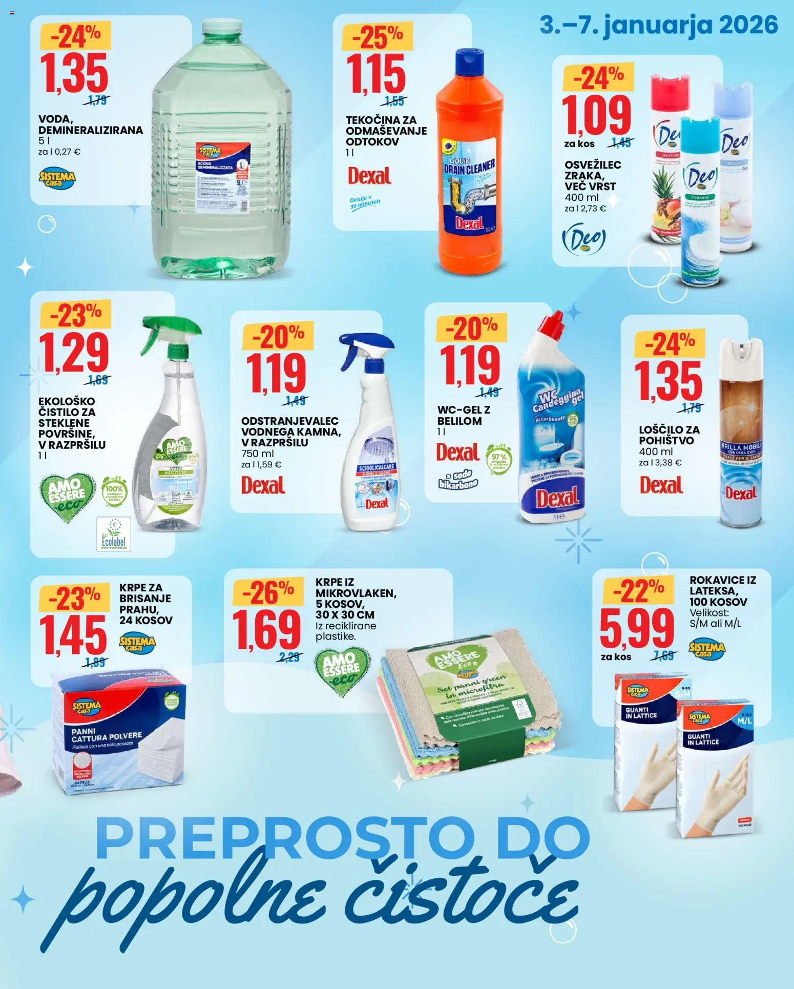 Novi Eurospin katalog ponudbe – veljaven od 03.01.2026 | Stran: 11 | Izdelki: Pohištvo, Kos, Rokavice