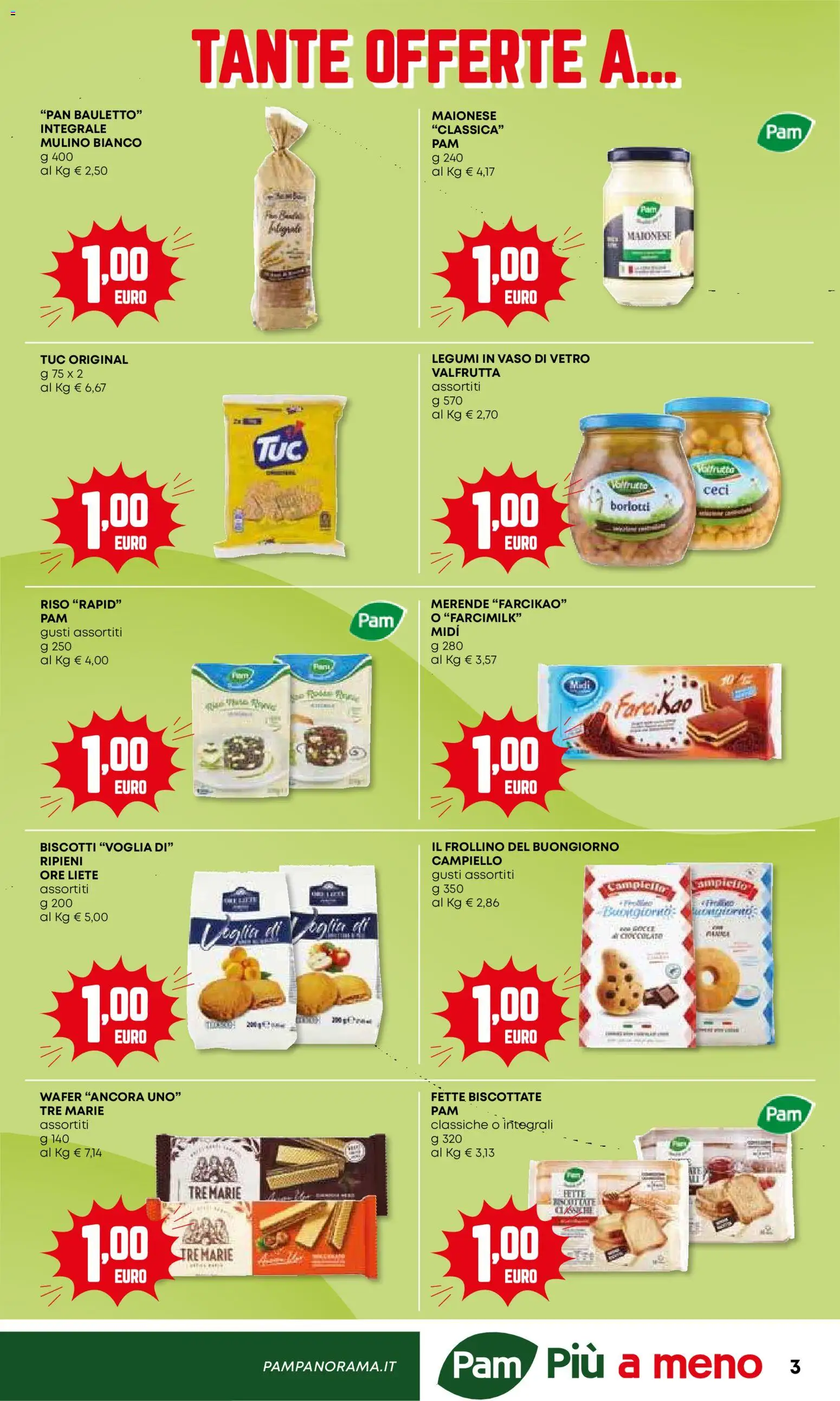 Volantino Panorama del 15.01.2026 | Pagina: 3 | Prodotti: Legumi, Biscotti, Maionese, Vaso