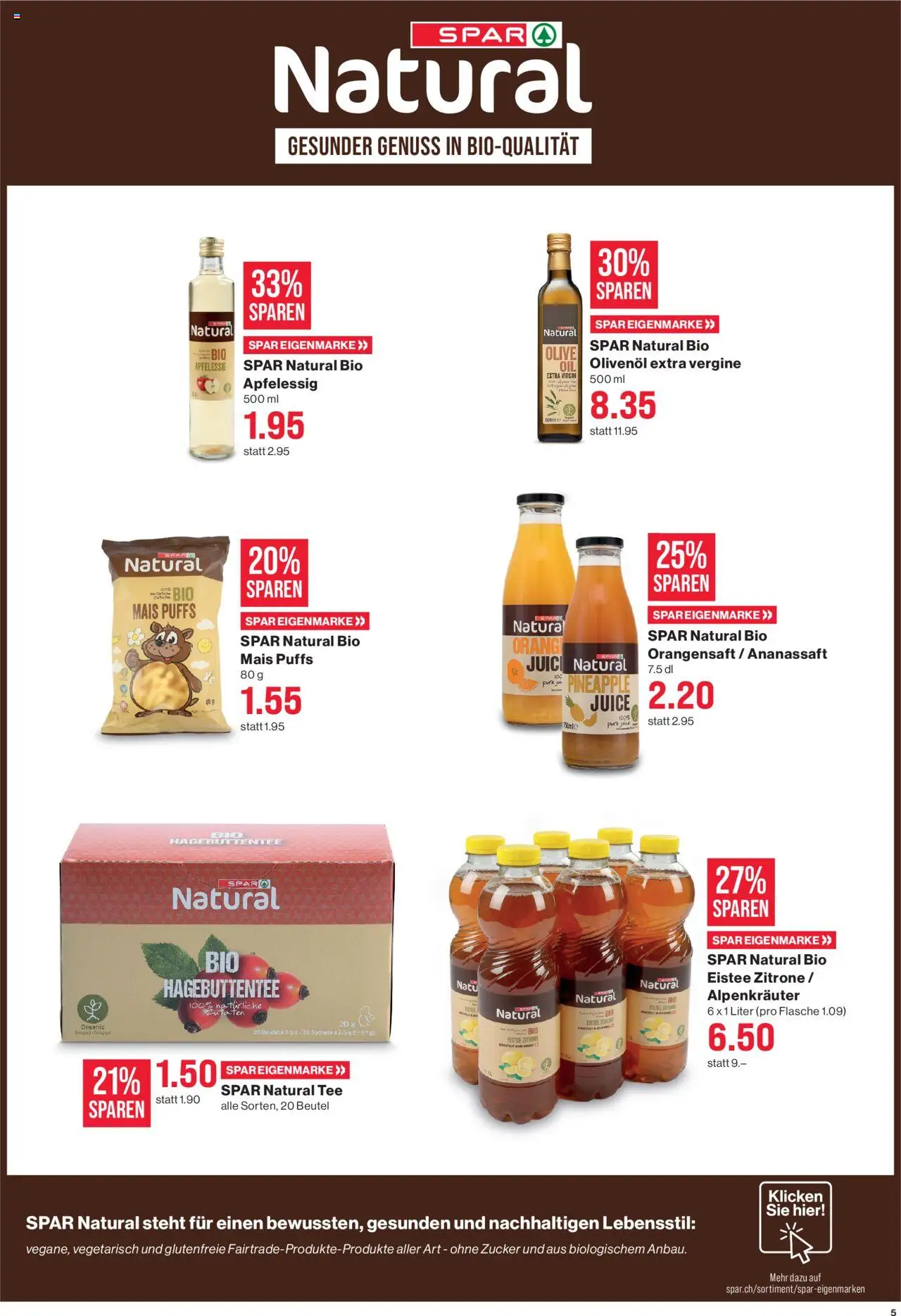 SPAR Aktionen ab 21.08.2025 | Seite: 5 | Produkte: Orangensaft, Tee, Zitrone, Zucker