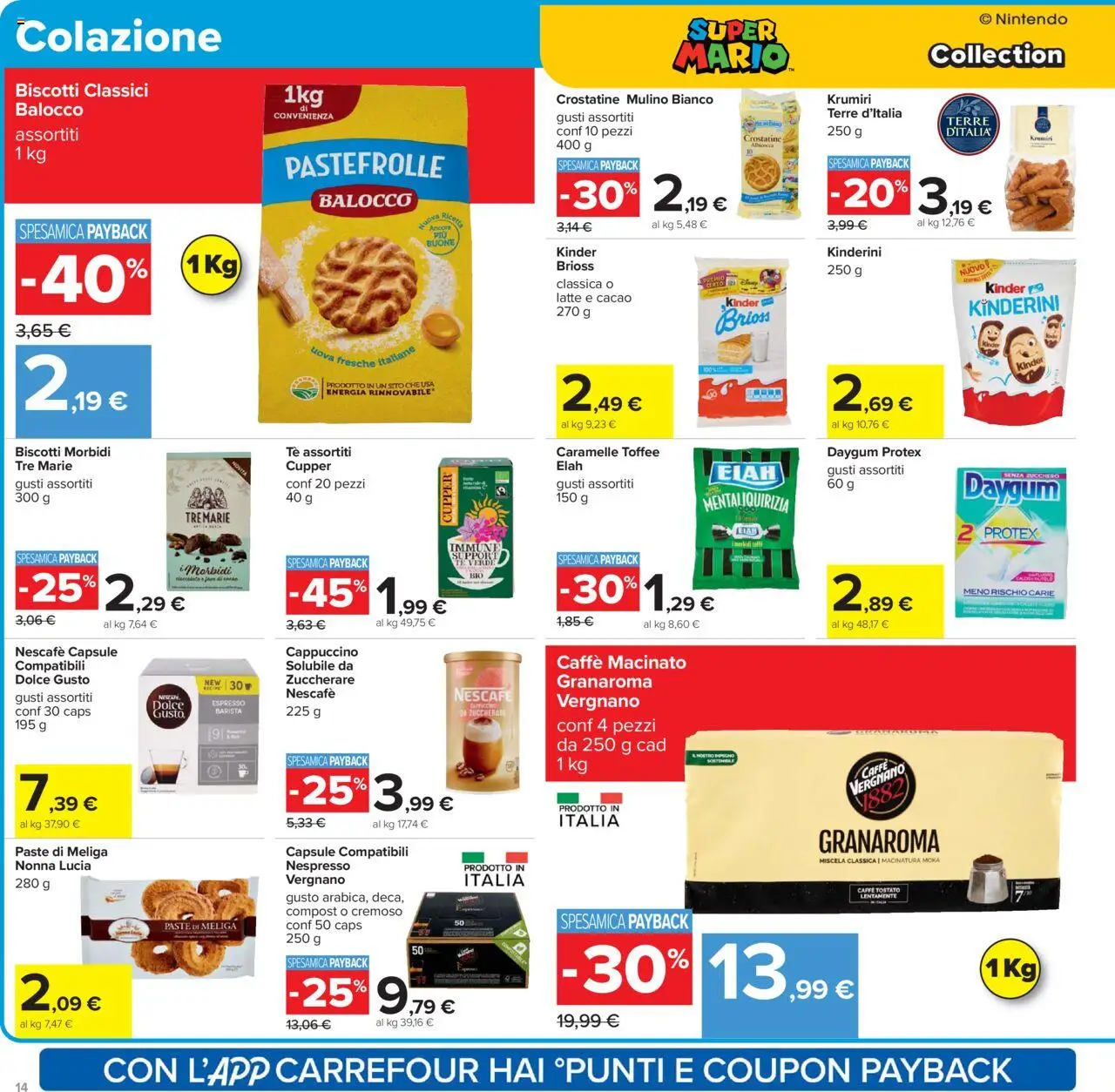 Volantino Carrefour del 15.09.2025 | Pagina: 14 | Prodotti: Tè, Latte, Crostatine, Cacao