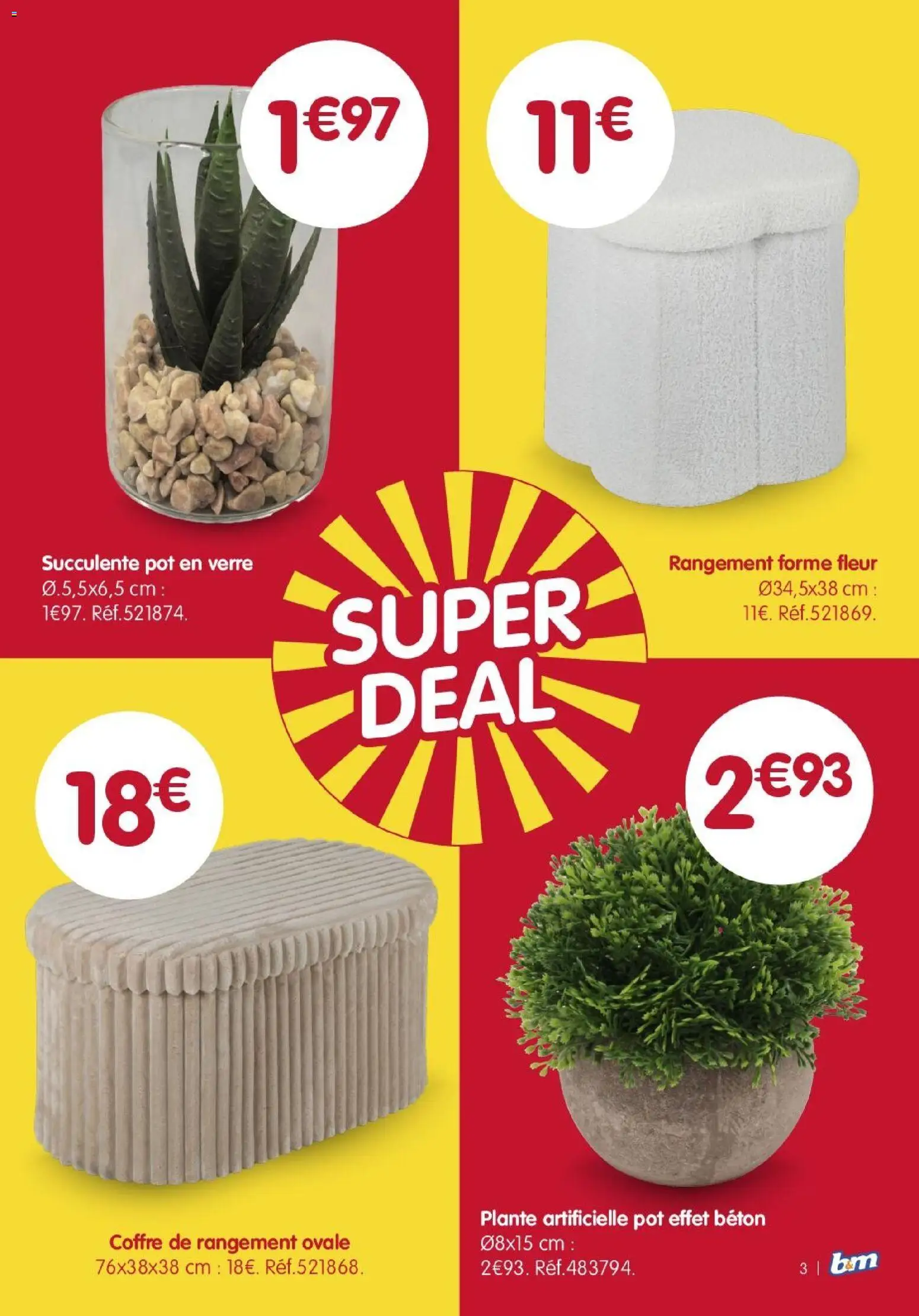 {H1} | Page: 3 | Produits: Plante artificielle, Coffre de rangement