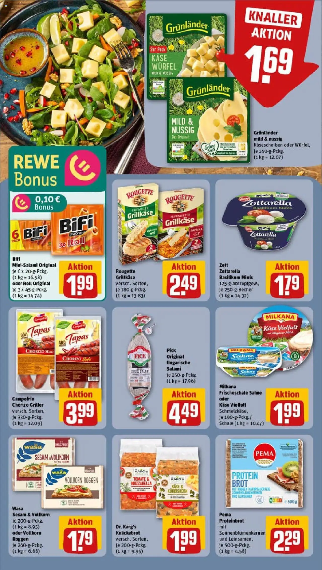Rewe prospekt Cochem / Cond	 - gültig ab dem 27.07.2025 | Seite: 14 | Produkte: Bifi, Paprika, Grunlander, Salami