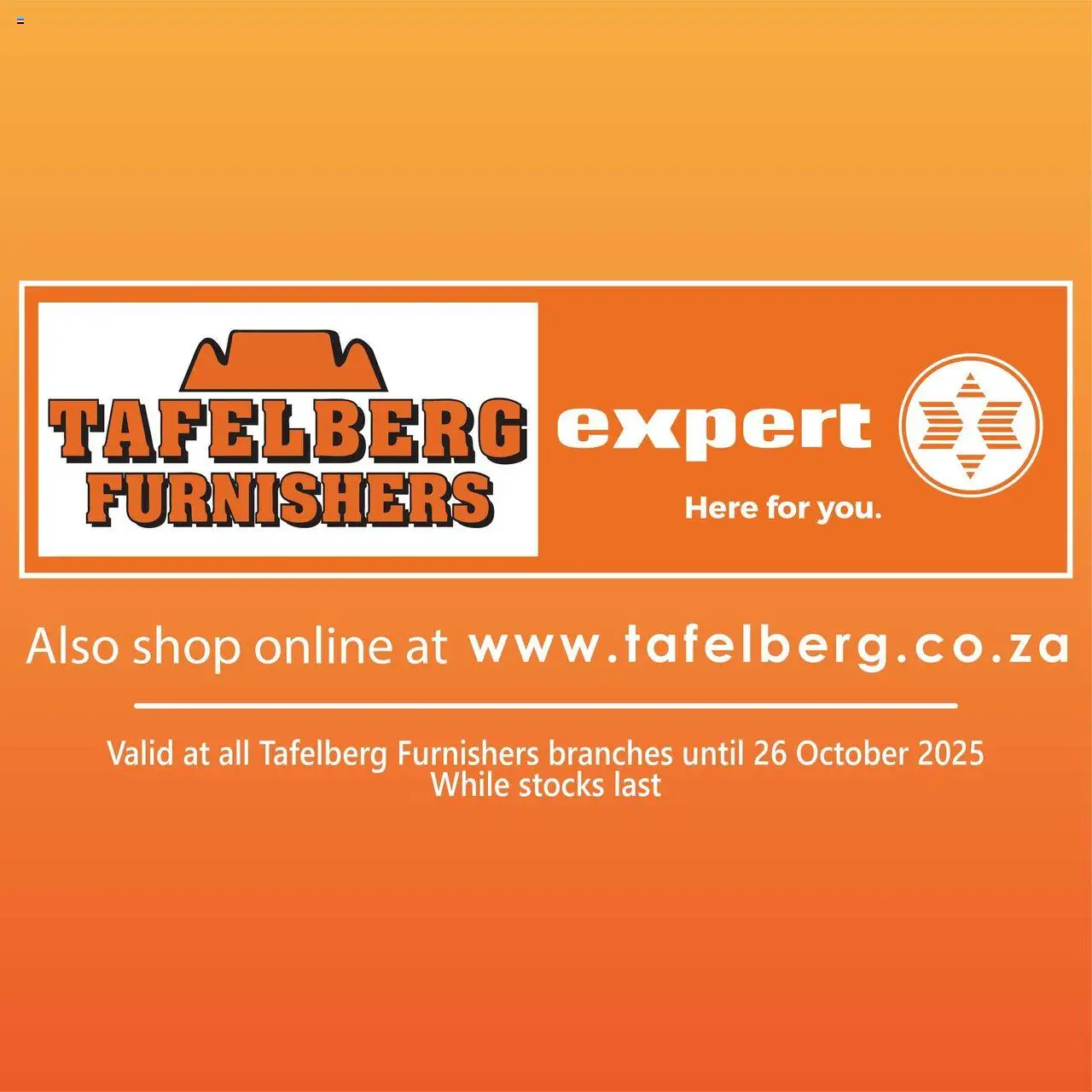 New Tafelberg Furnishers catalogue – valid from 16.10.2025 | Page: 1