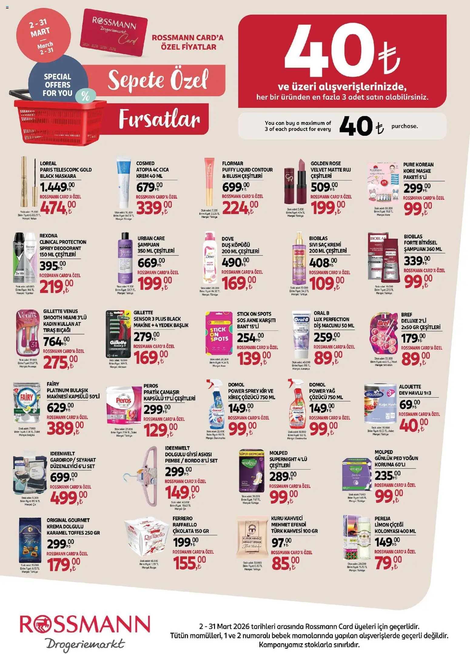 Rossmann İndirim - 02.03.2026 tarihinden itibaren geçerlidir | Sayfa: 6 | Ürünler: Ruj, Deodorant, Sos, Limon