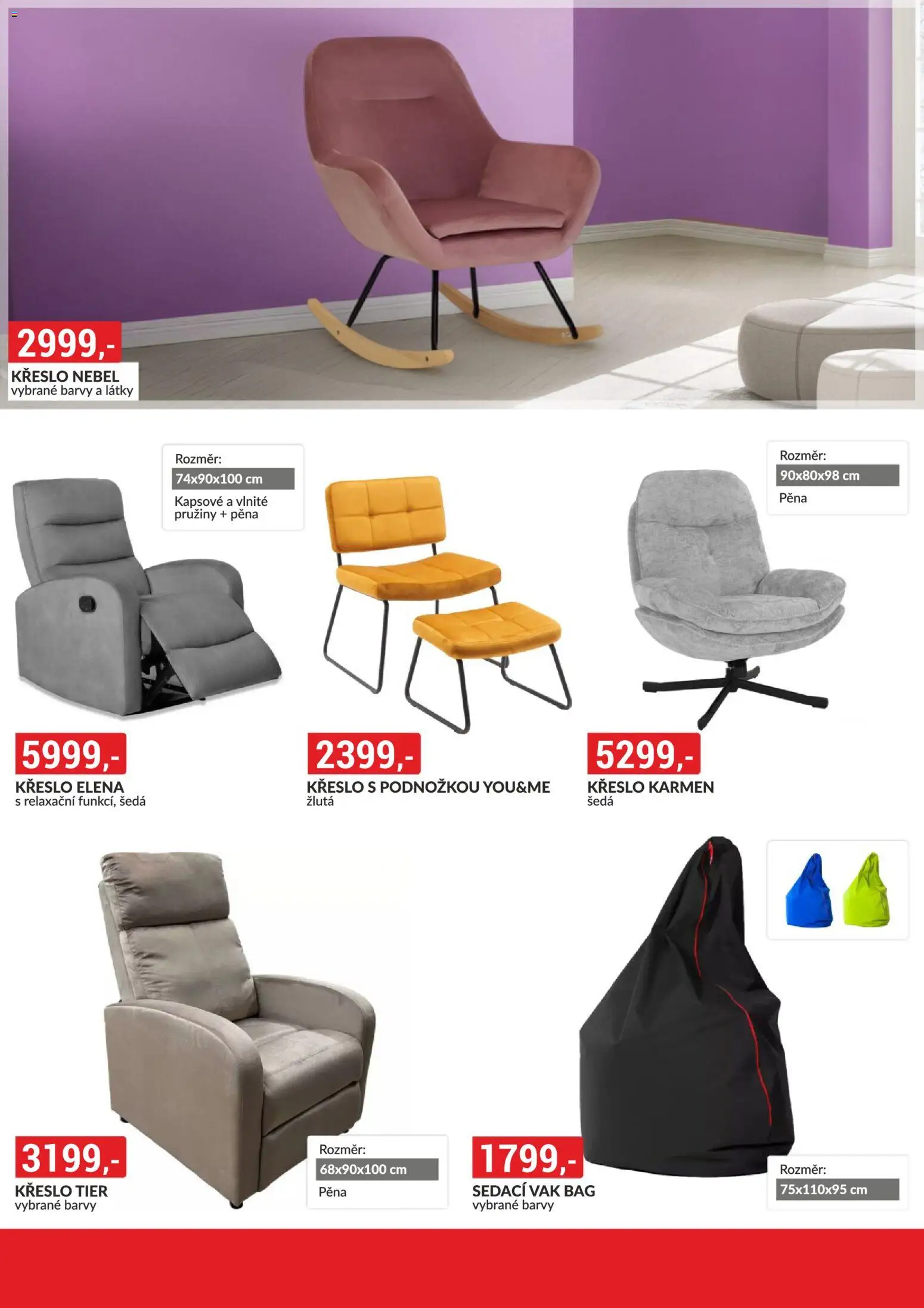 BAUMAX leták - Objevte svět nábytku od 01.04.2026 | Strana: 26 | Produkty: Sedací vak, Křeslo, Barvy