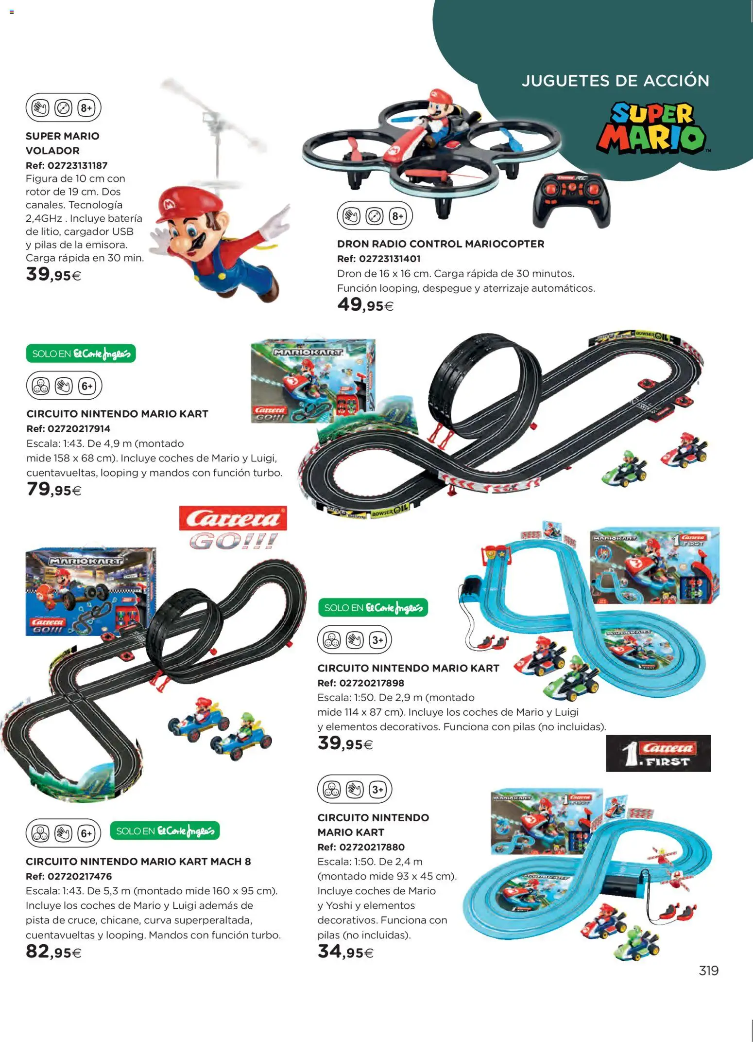 El Corte Inglés ofertas │ válido desde el 27.10.2025 | Página: 319 | Productos: Nintendo, Juguetes, Radio, Batería