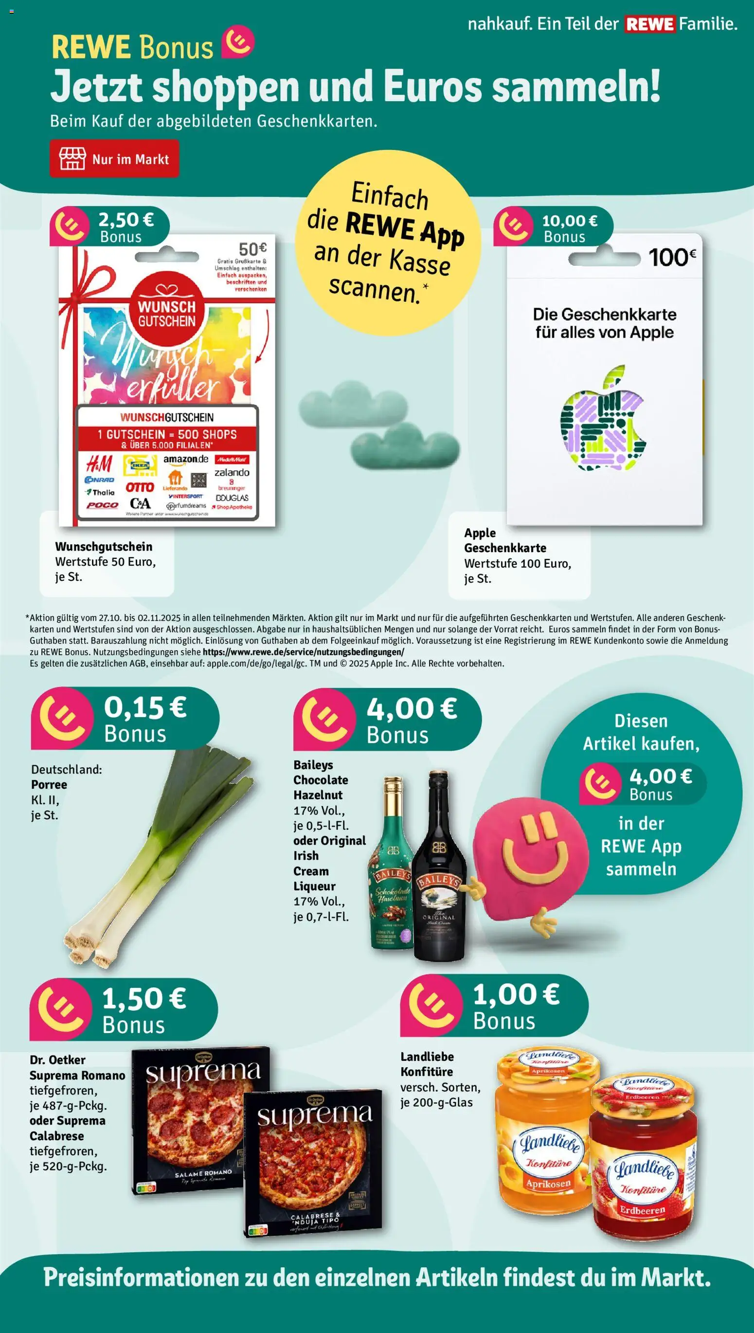 Nahkauf Prospekt – gültig ab 26.10.2025 | Seite: 4 | Produkte: Schokolade, Apple, Baileys, Erdbeeren