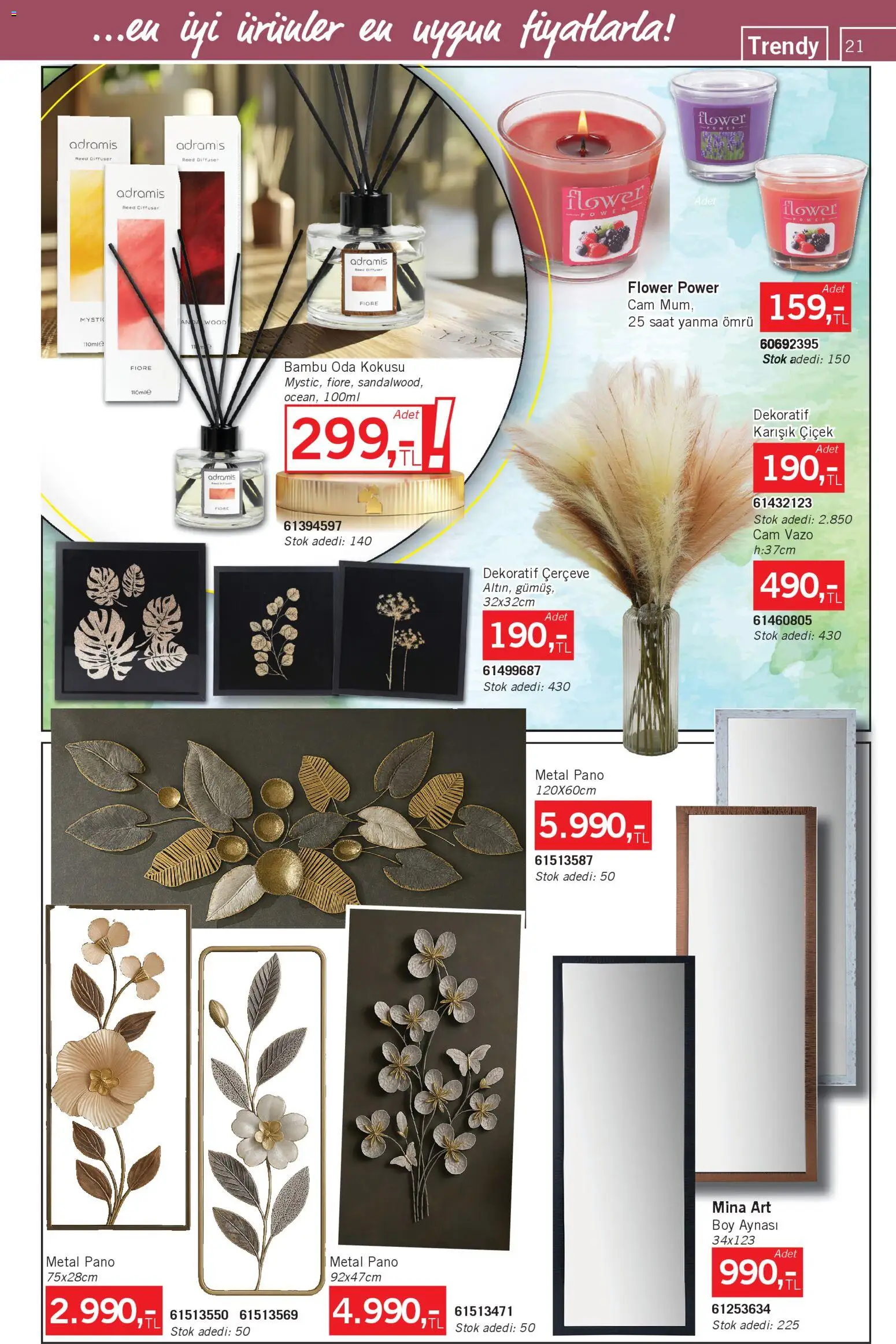 Bauhaus Katalog - 01.11.2025 tarihinden itibaren geçerlidir | Sayfa: 21 | Ürünler: Oda kokusu, Vazo, Boy aynası, Saat