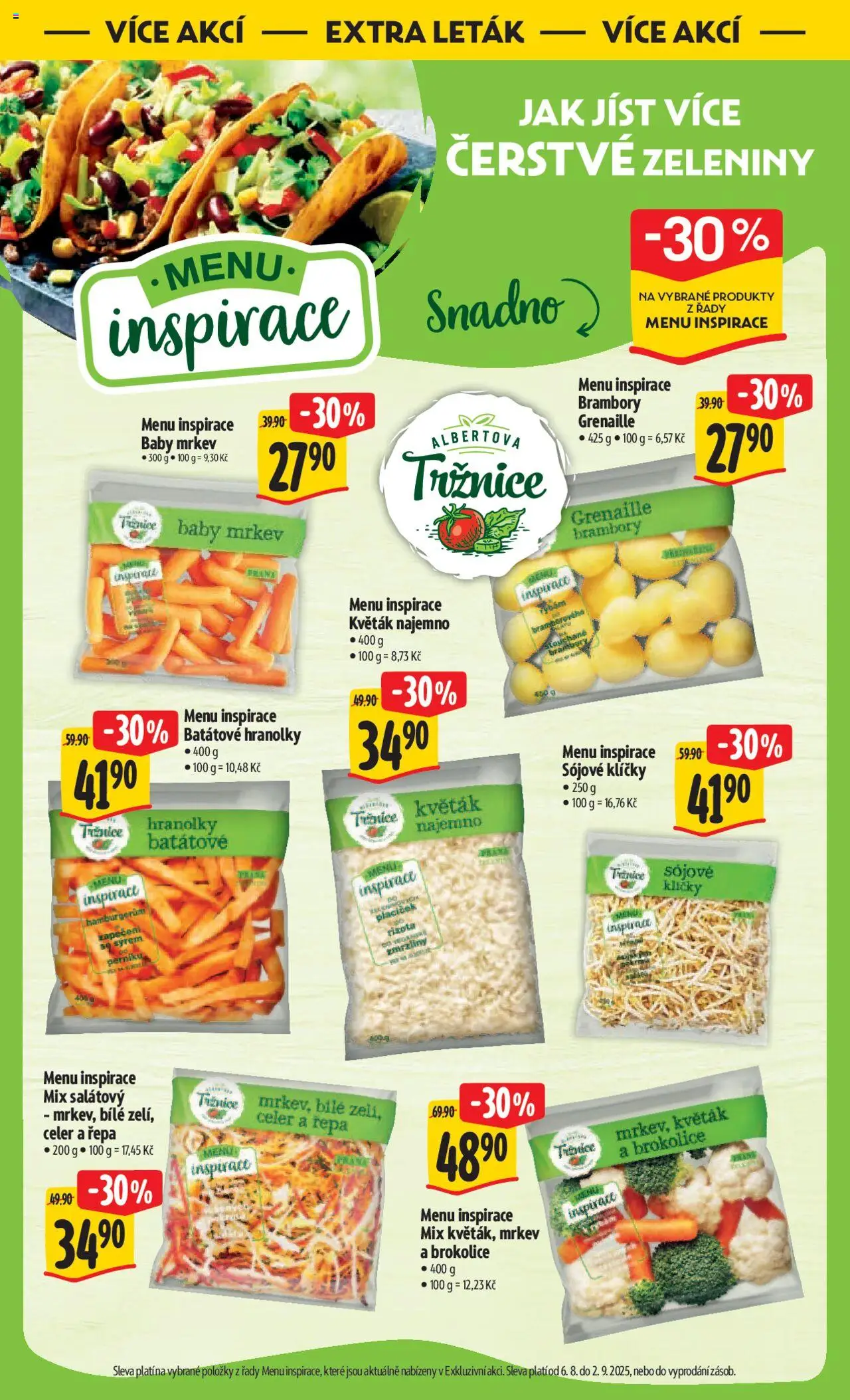 Albert leták - Hypermarket od 06.08.2025 | Strana: 48 | Produkty: Hranolky, Mrkev, Batátové hranolky, Brokolice