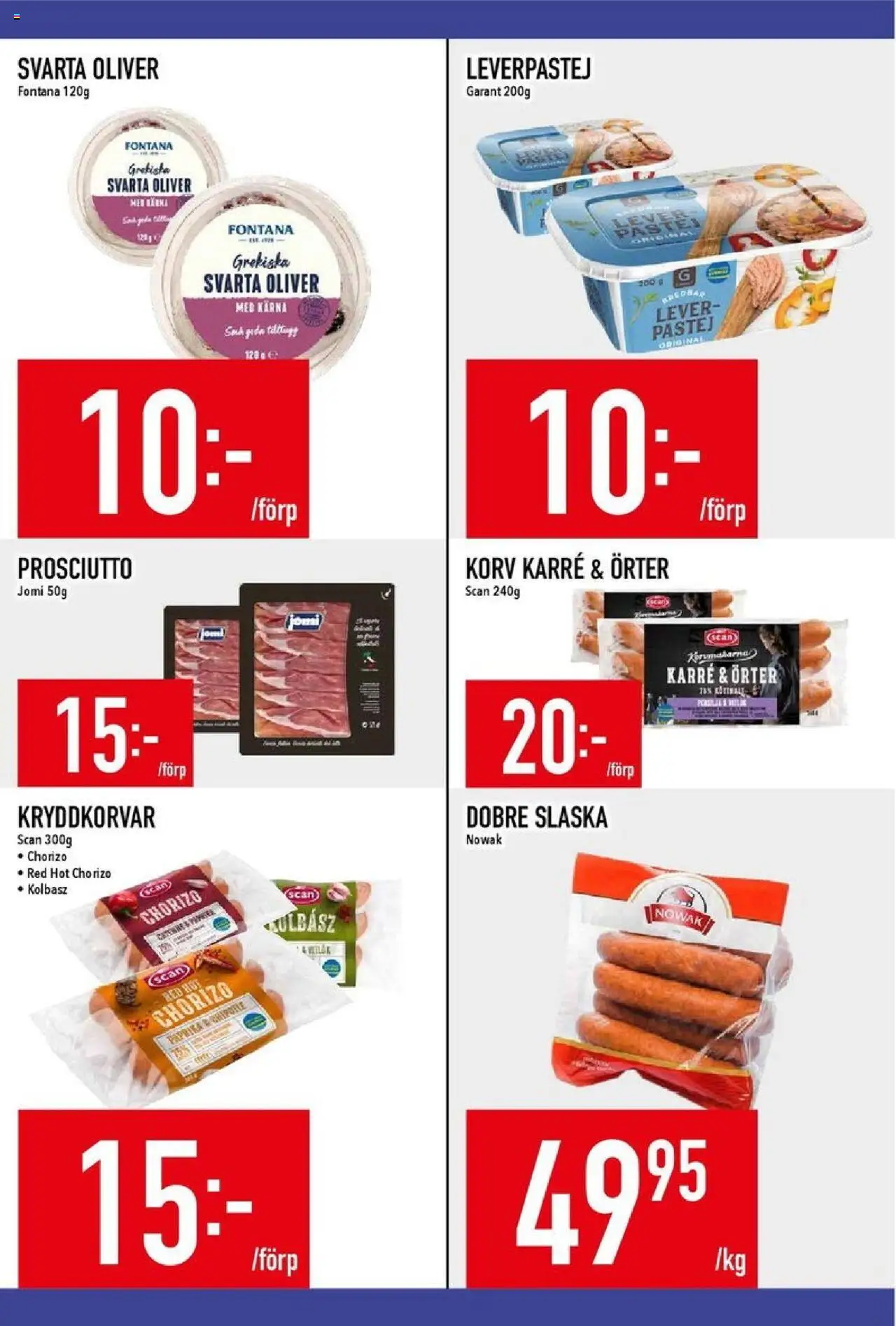 Matdax reklamblad aktuell från 15.09.2025 | Sida: 14 | Produkter: Oliver, Leverpastej, Chorizo