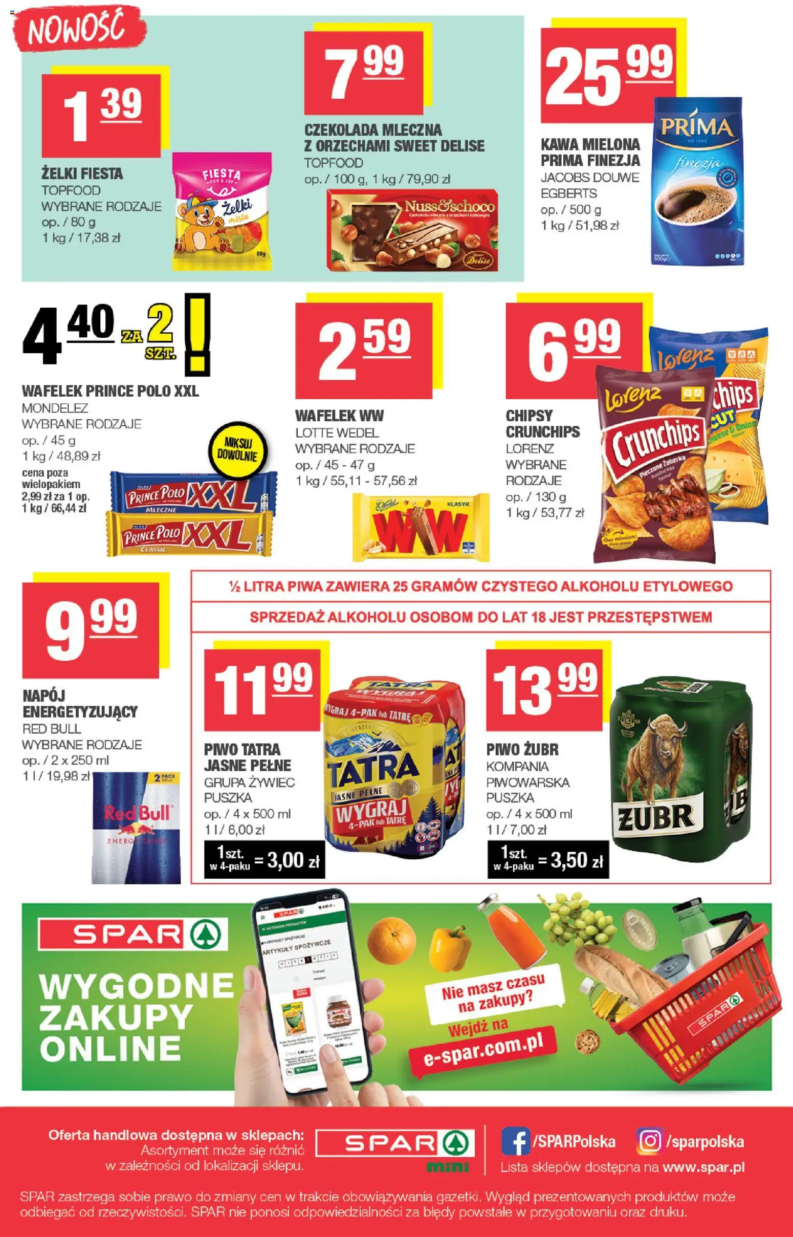 Spar gazetka - Mini od 16.03.2026 | Strona: 4 | Produkty: Piwo żubr, Żelki, Czekolada, Piwo
