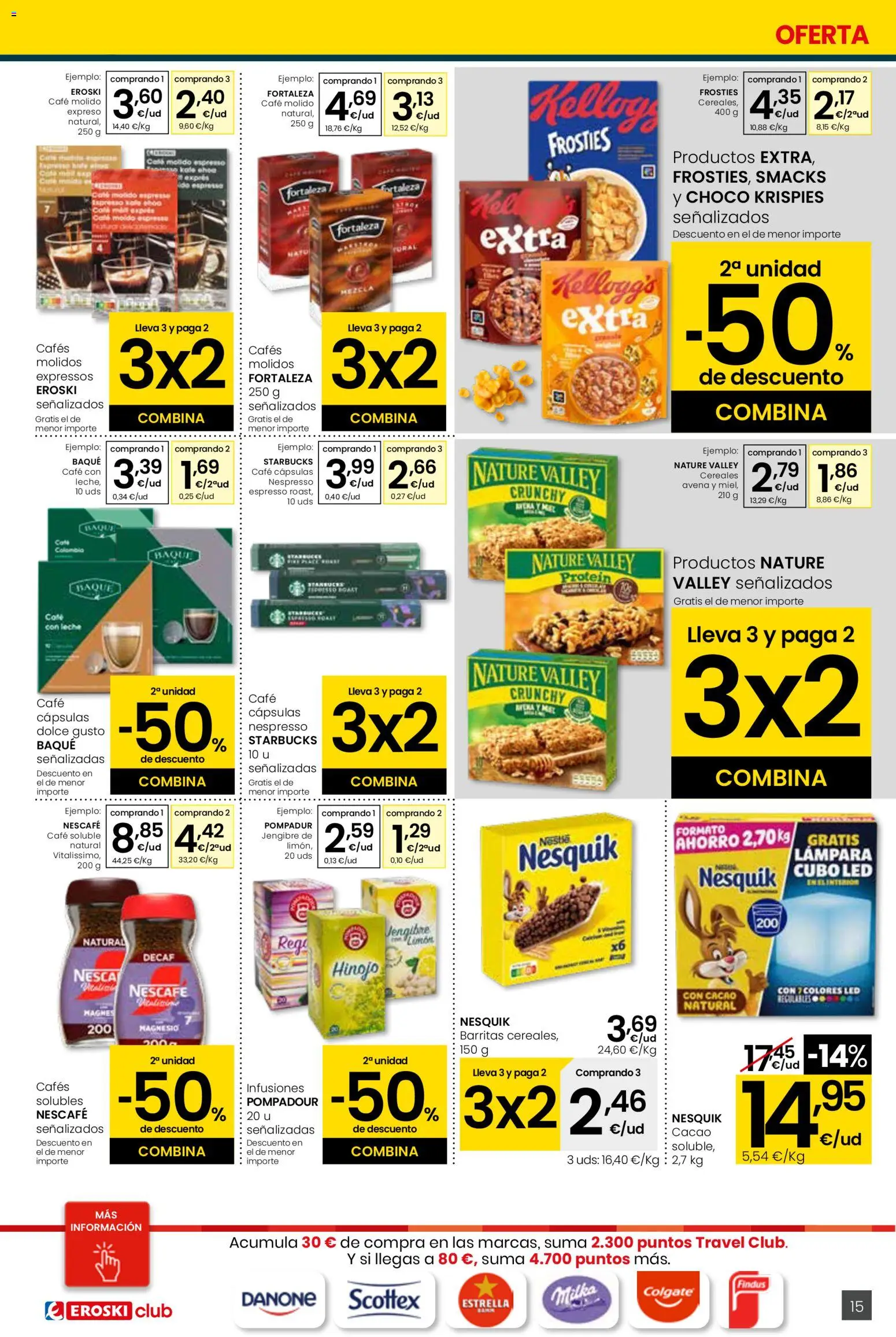 Eroski - Viste tu cesta de primavera Center │ válido desde el 12.03.2026 | Página: 15 | Productos: Café, Café molido, Μηχανή καφέ, Φρυγανιές σικάλεως