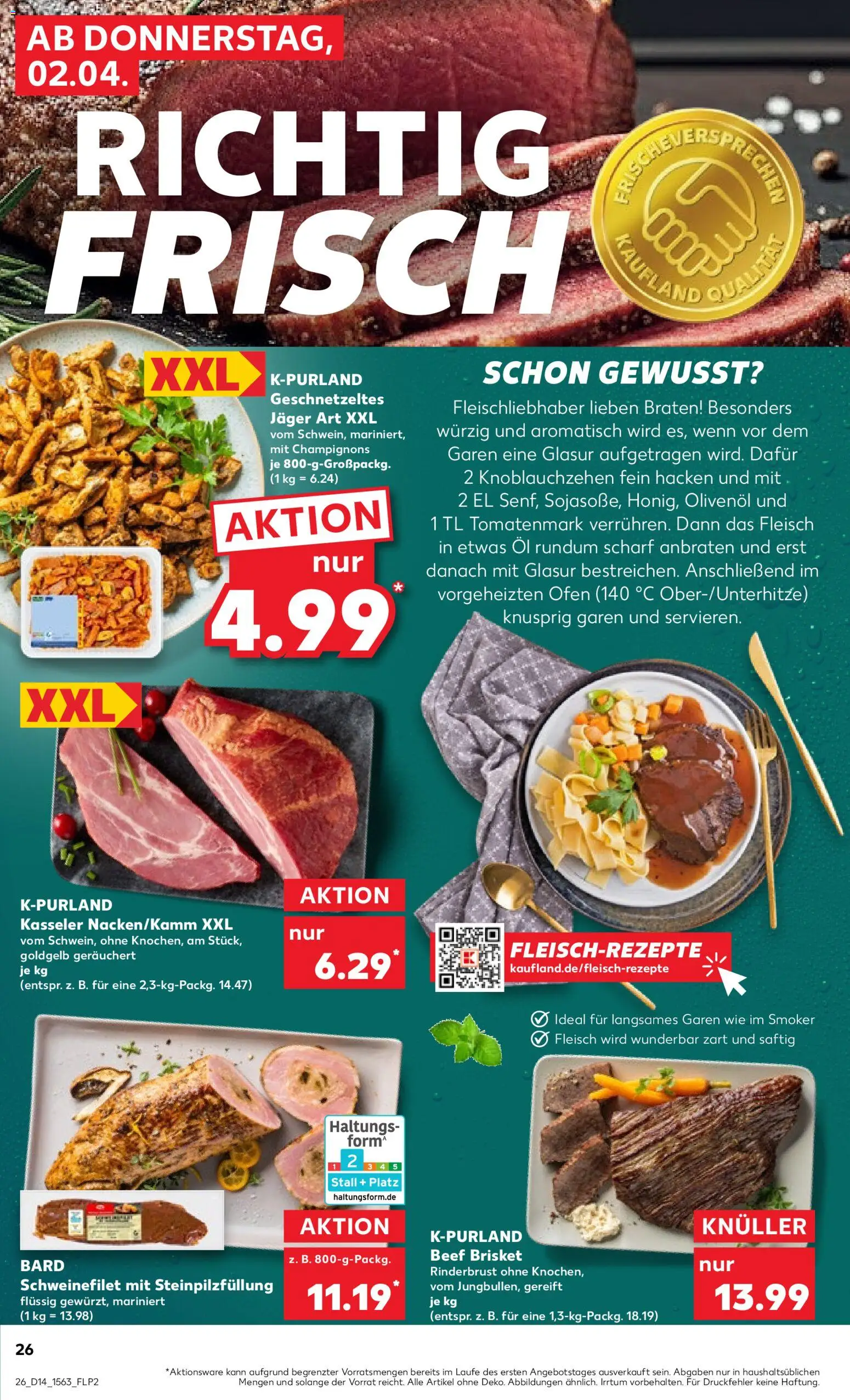 Kaufland Prospekt Kiel	 – gültig ab 02.04.2026 | Seite: 26 | Produkte: Ofen, Öl, Olivenol, Fleisch