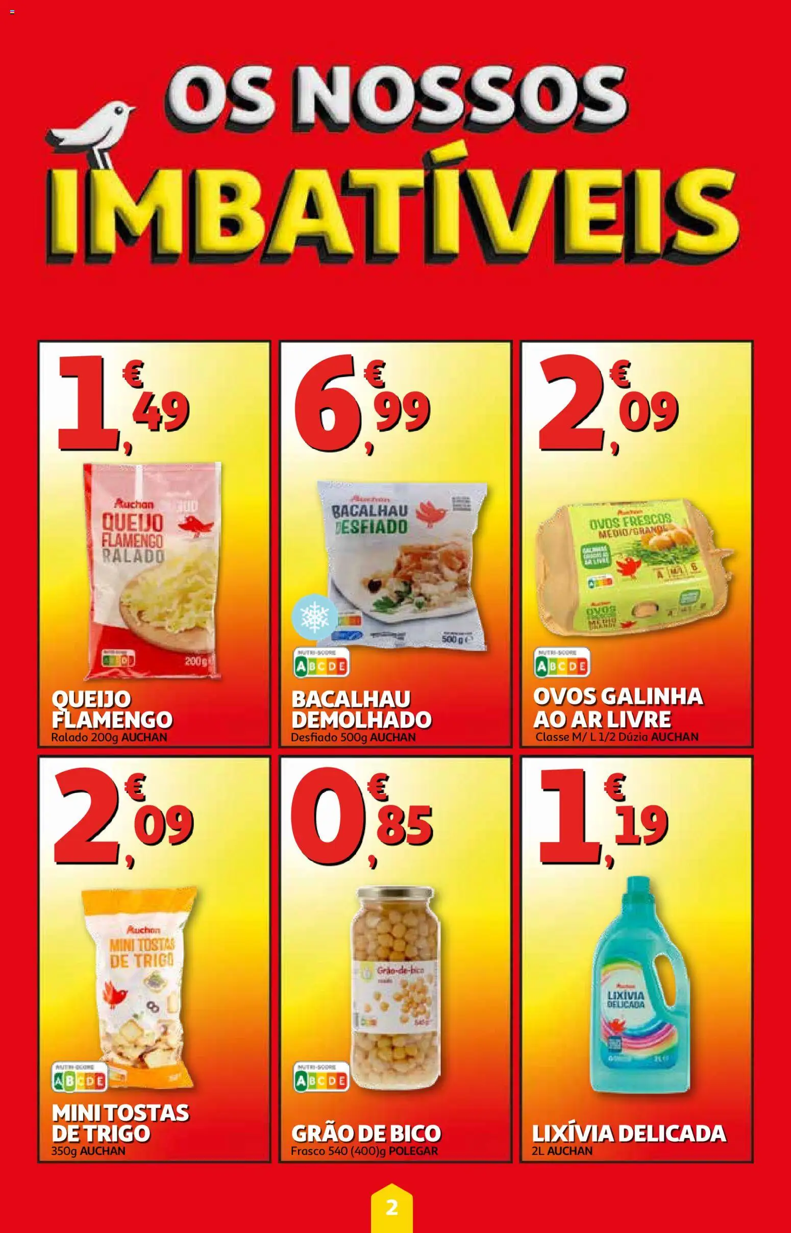 Minipreço folheto │ válido de 27.11.2025 | Página: 2 | Produtos: Bacalhau, Tostas, Queijo, Ovos