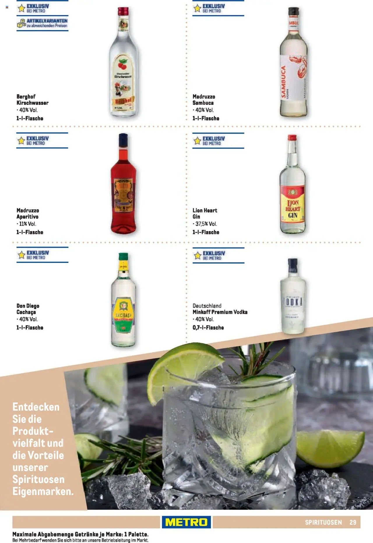 Metro Sortimentskatalog Vereine & Feste – gültig ab 01.06.2024 | Seite: 29
