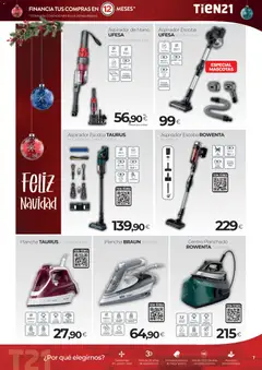 Vista previa Tien 21 folleto válido desde el 01.12.2025 | Página: 7 | Productos: Escoba, Plancha, Aspirador, Batería