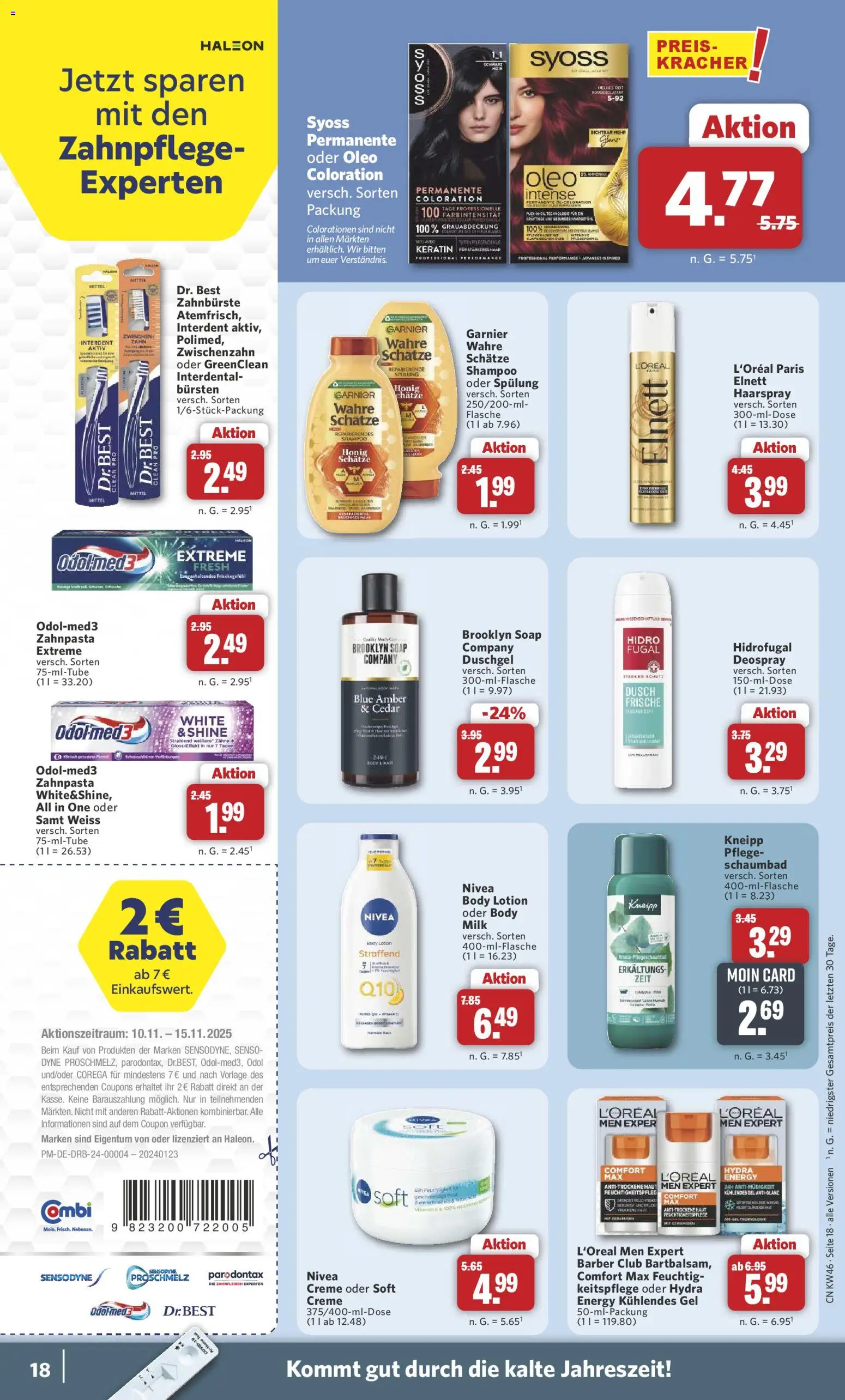 Combi Prospekt 	 – gültig ab 10.11.2025 | Seite: 20 | Produkte: Rouge, Shampoo, Zahnpasta, Deospray