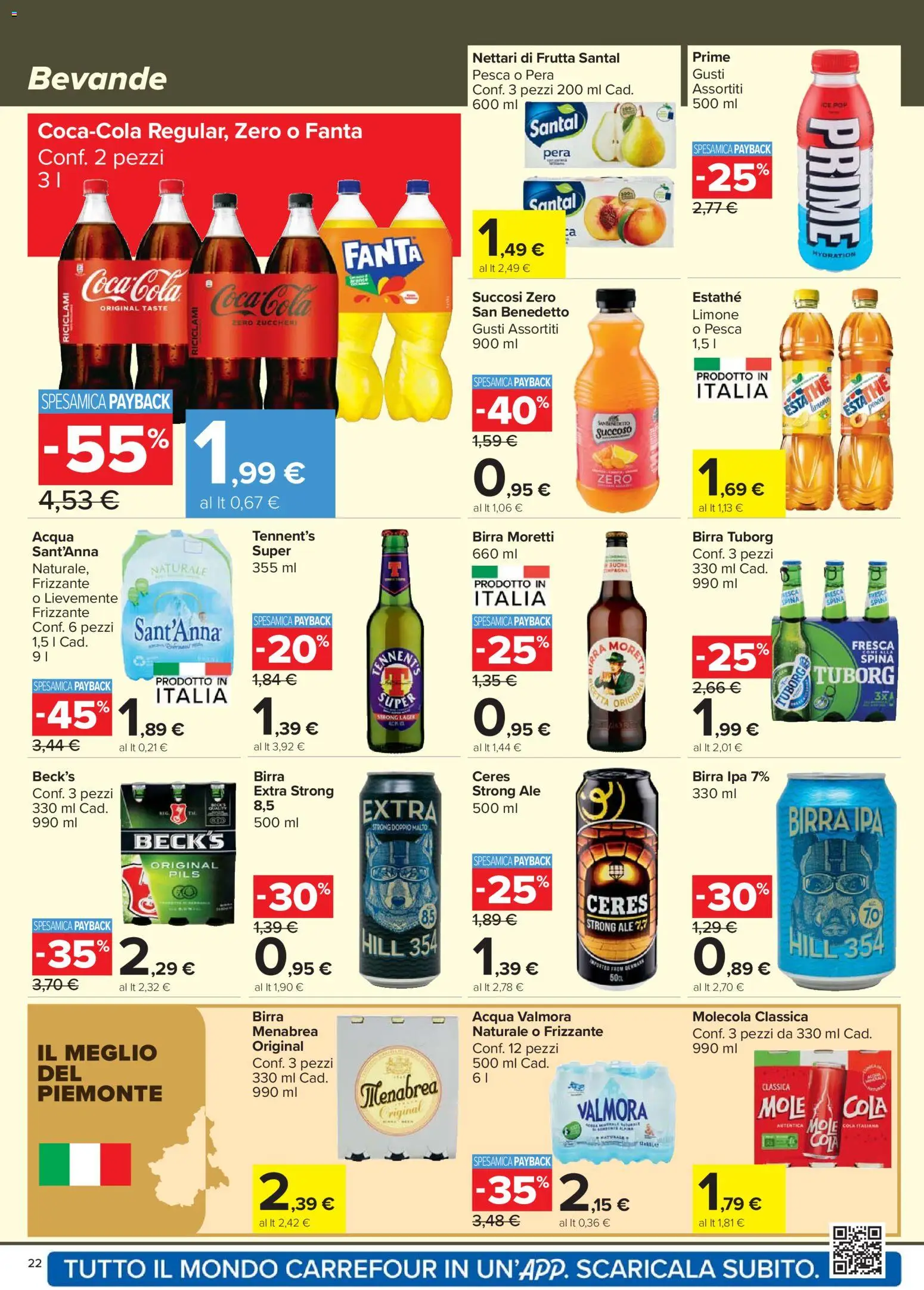 Volantino Carrefour del 24.03.2026 | Pagina: 22 | Prodotti: Birra, Frutta, Limone, Pesca