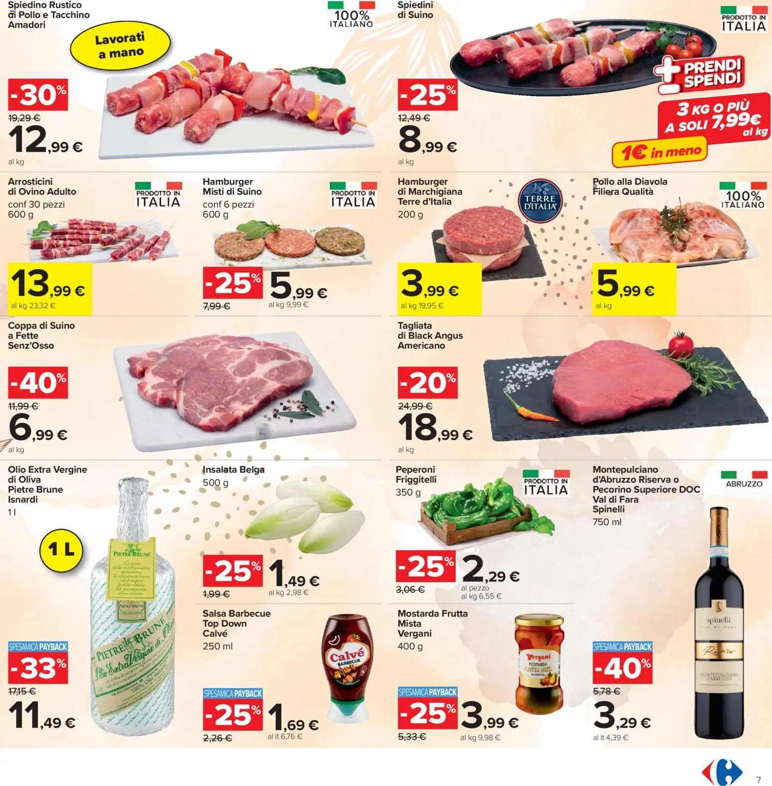 Volantino Carrefour del 24.03.2026 | Pagina: 7 | Prodotti: Suino, Tacchino, Hamburger, Ovino