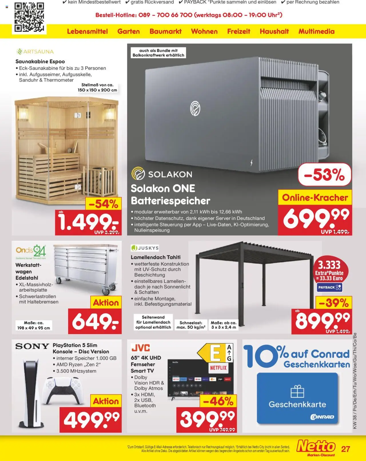 Netto Marken-Discount Prospekt 	 – gültig ab 15.09.2025 | Seite: 32 | Produkte: Sony, Thermometer, Server, Fernseher