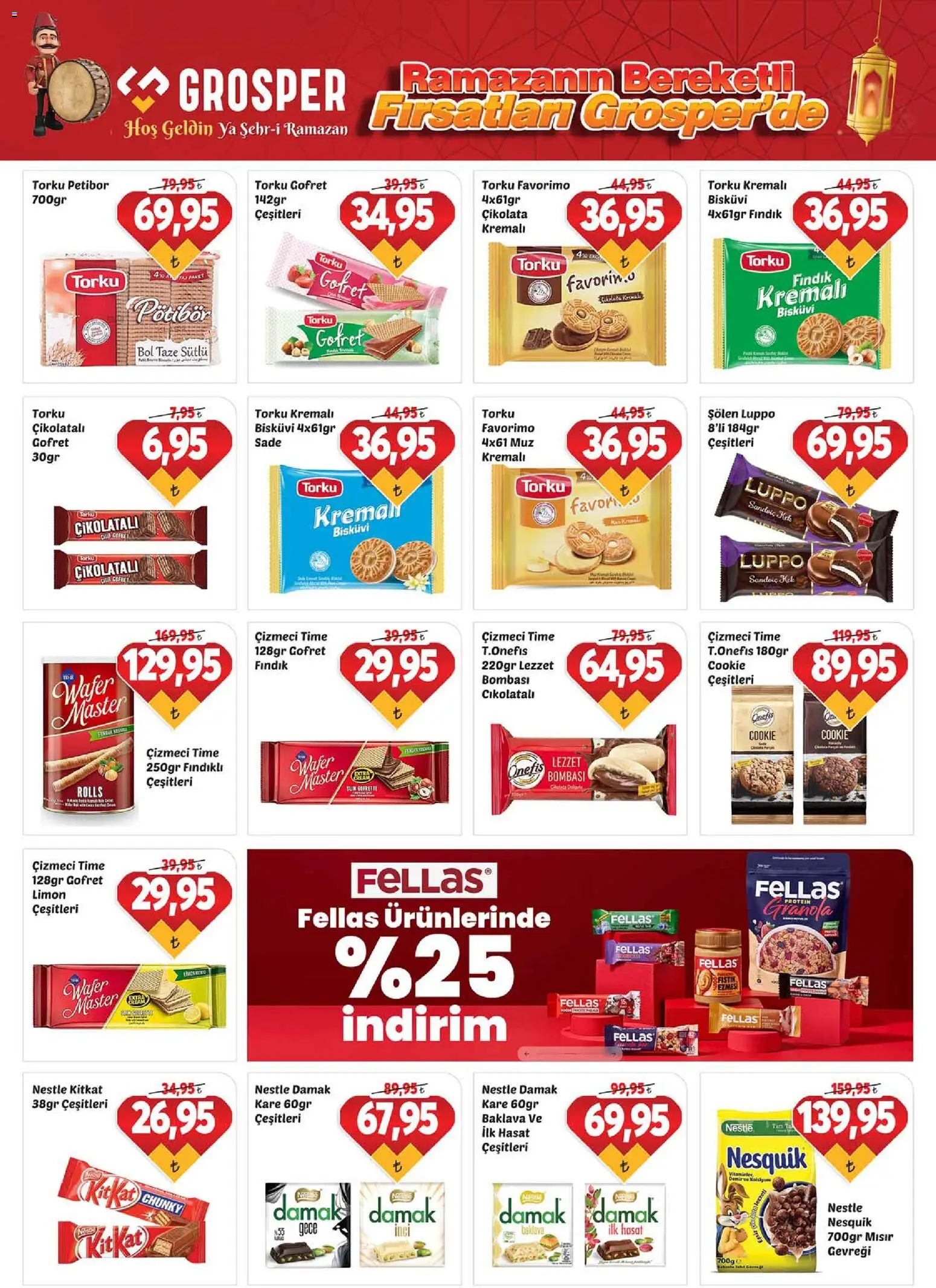 Grosper Katalog - 27.02.2026 tarihinden itibaren geçerlidir | Sayfa: 13 | Ürünler: Gofret, Çikolata, Limon, Bisküvi