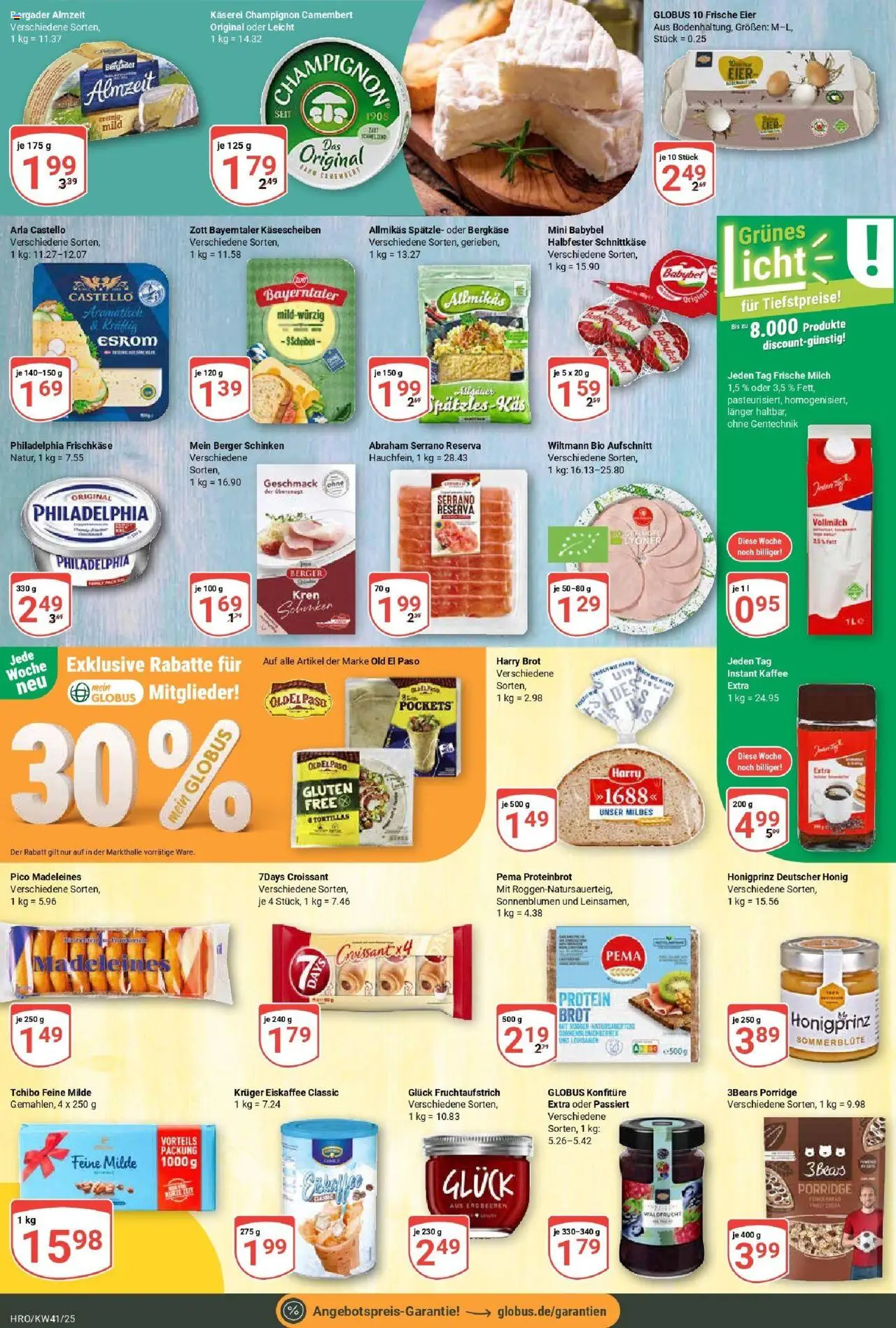 Globus prospekt Rostock	 – gültig ab 06.10.2025 | Seite: 13 | Produkte: Eier, Kaffee, Babybel, Erdbeeren