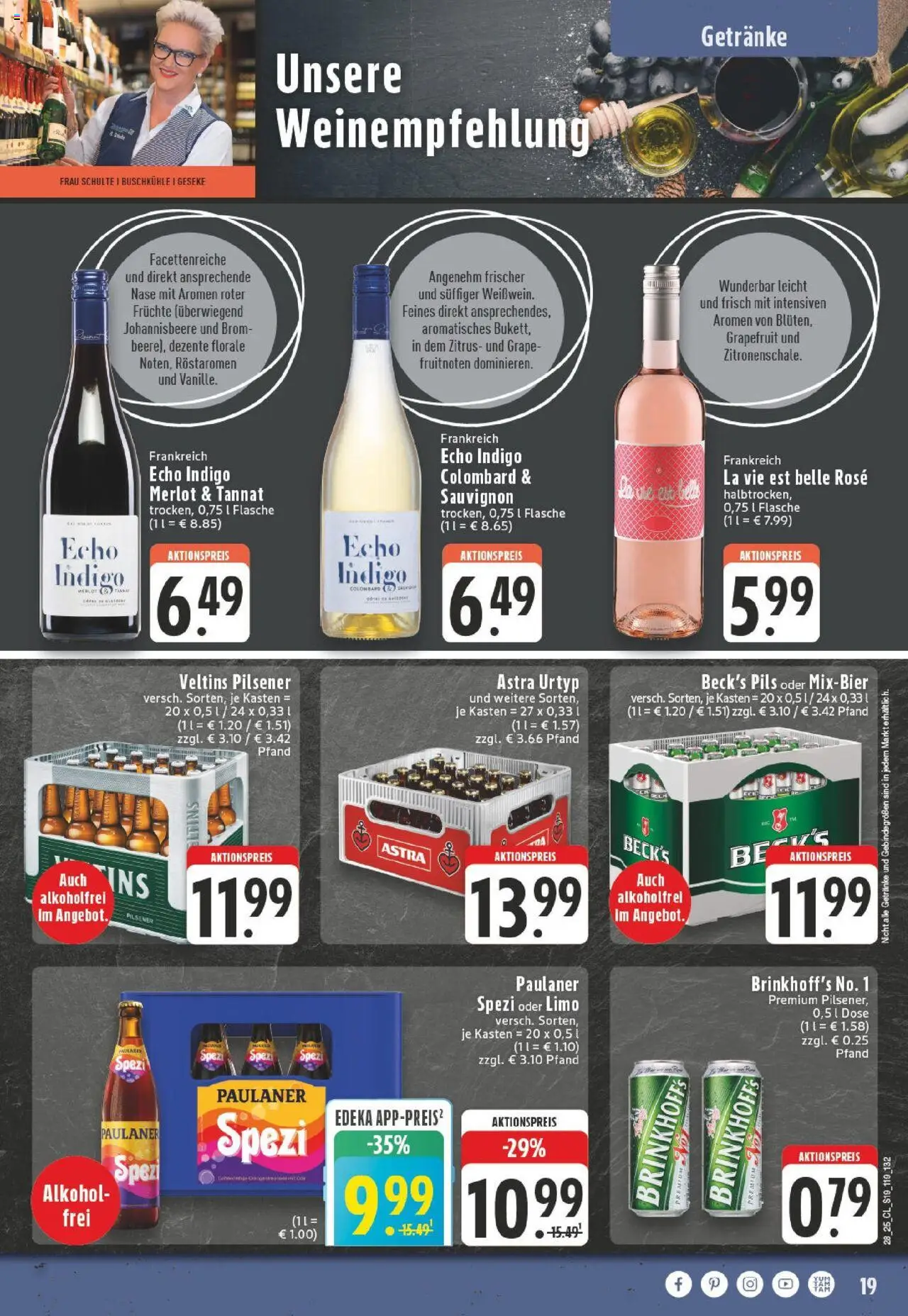 Edeka prospekt Geseke	 - gültig ab dem 06.07.2025 | Seite: 19 | Produkte: Paulaner spezi, Pils, Astra, Grapefruit