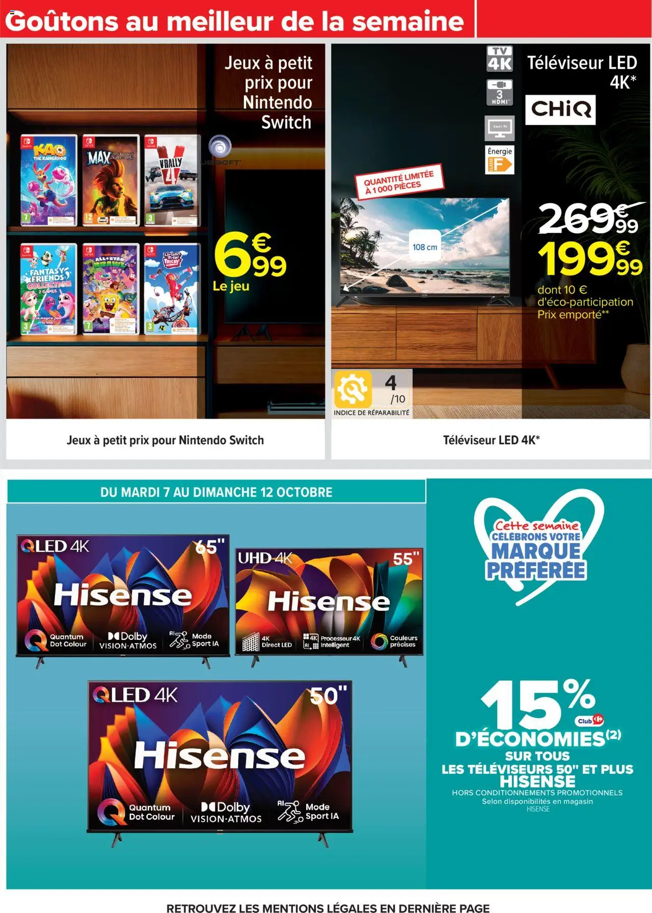 {H1} | Page: 55 | Produits: Televiseur, Smart TV, Jeux, Thé
