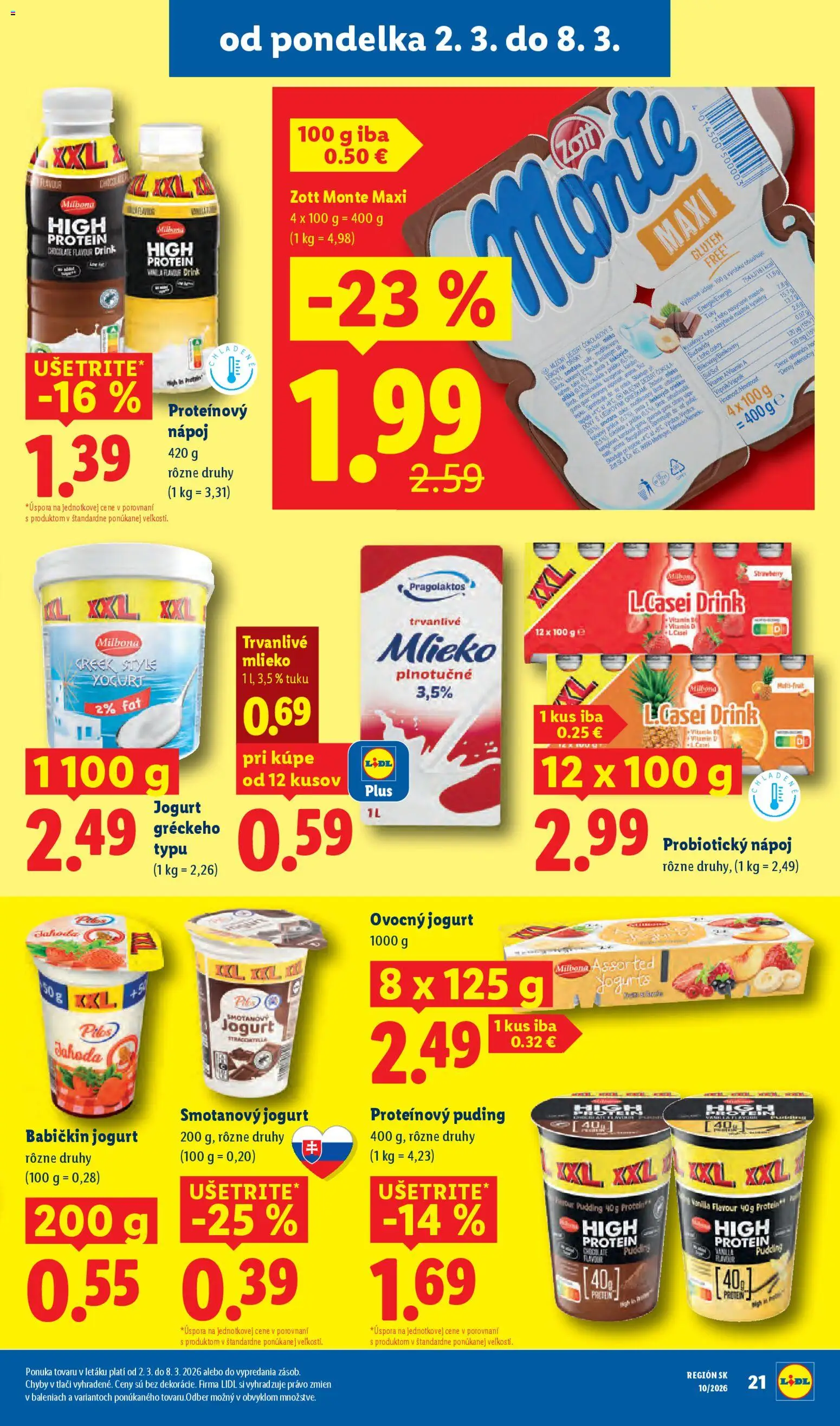 Nové Lidl akcie – leták je platný od 05.03.2026 | Strana: 63 | Produkty: Jogurt, Proteínový puding, Puding, Čokoláda