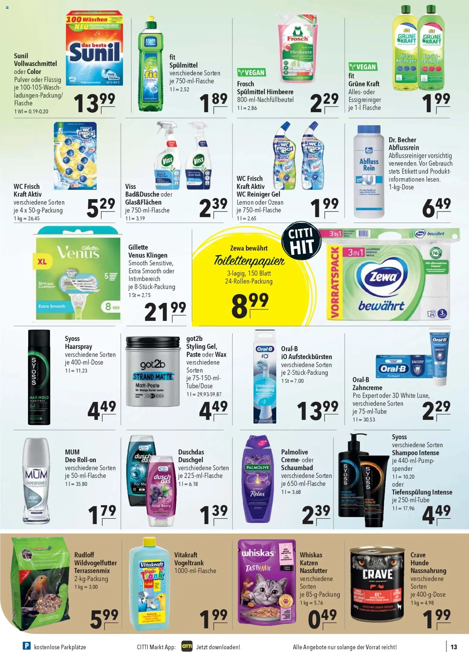 CITTI Markt Prospekt 	 – gültig ab 02.01.2026 | Seite: 15 | Produkte: Zewa, Creme, Wc frisch, Himbeere