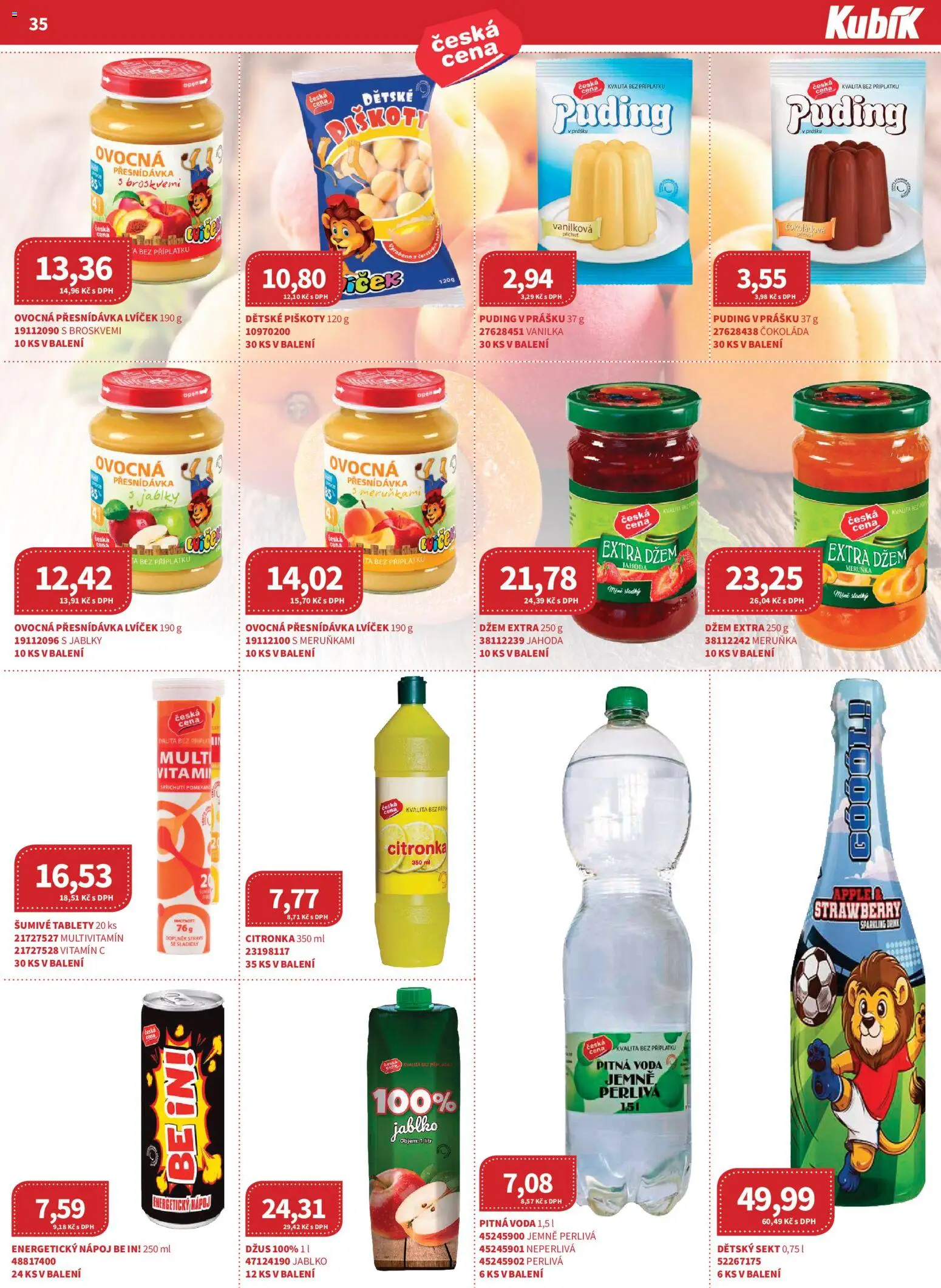 Kubík leták - Velkoobchod 11/2025 od 01.11.2025 | Strana: 35 | Produkty: Vitamin c, Džem, Džus, Sekt