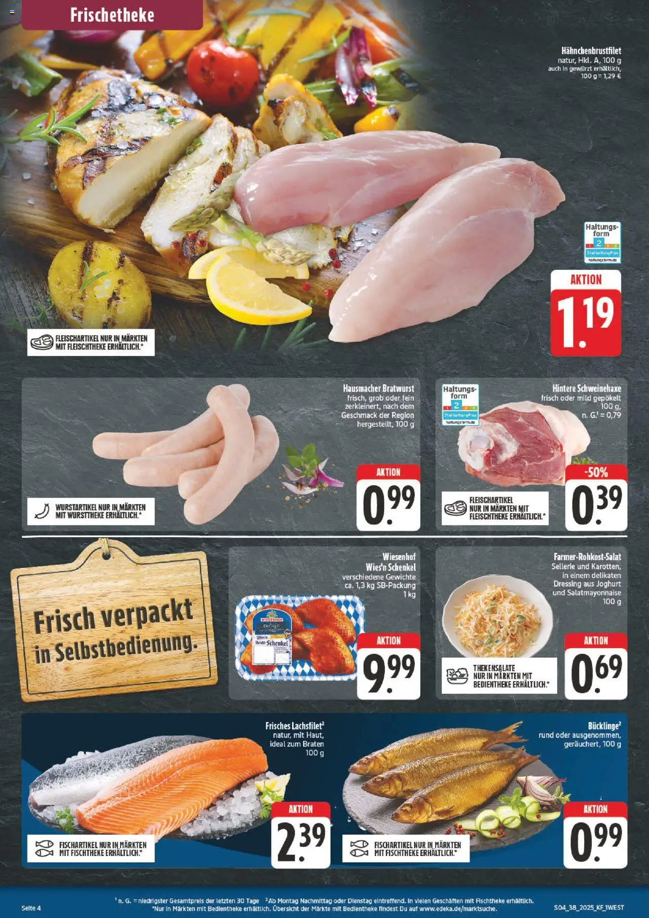 nah & gut Prospekt 	 – gültig ab 15.09.2025 | Seite: 4 | Produkte: Joghurt, Bratwurst, Dressing