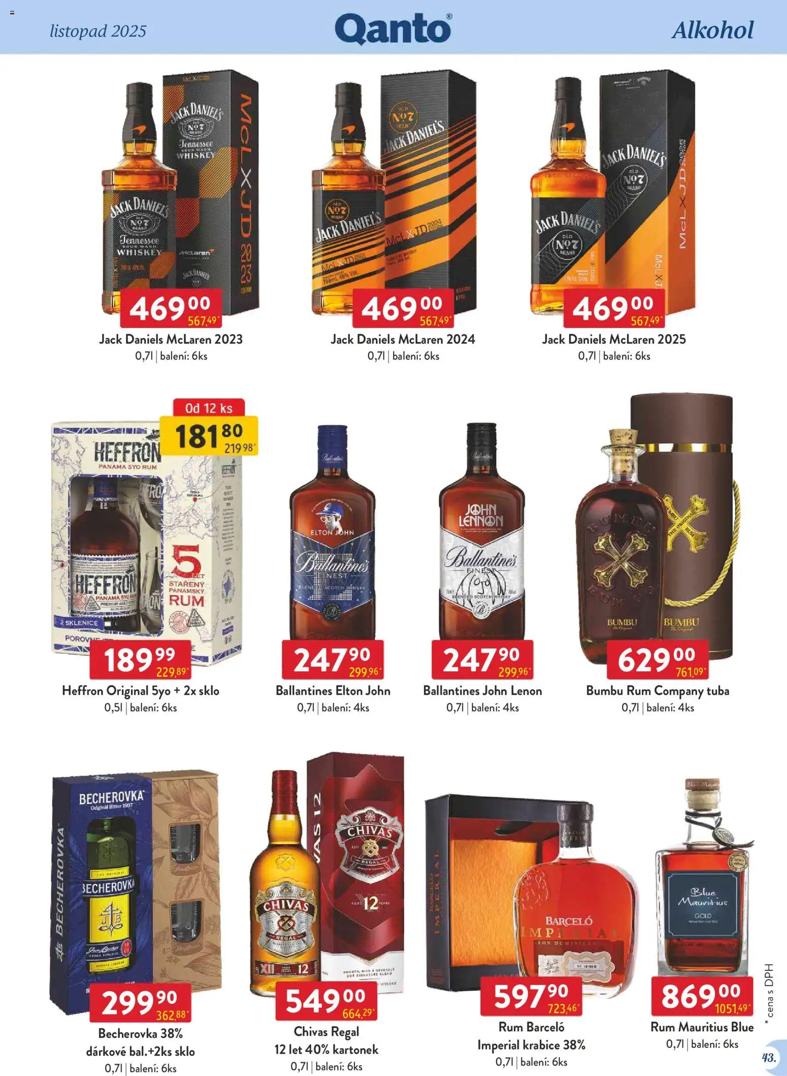 Astur & Qanto - Leták - Velkoobchod 11/2025 od 01.11.2025 | Strana: 43 | Produkty: Chivas, Heffron, Ballantine's, Jack Daniel’s