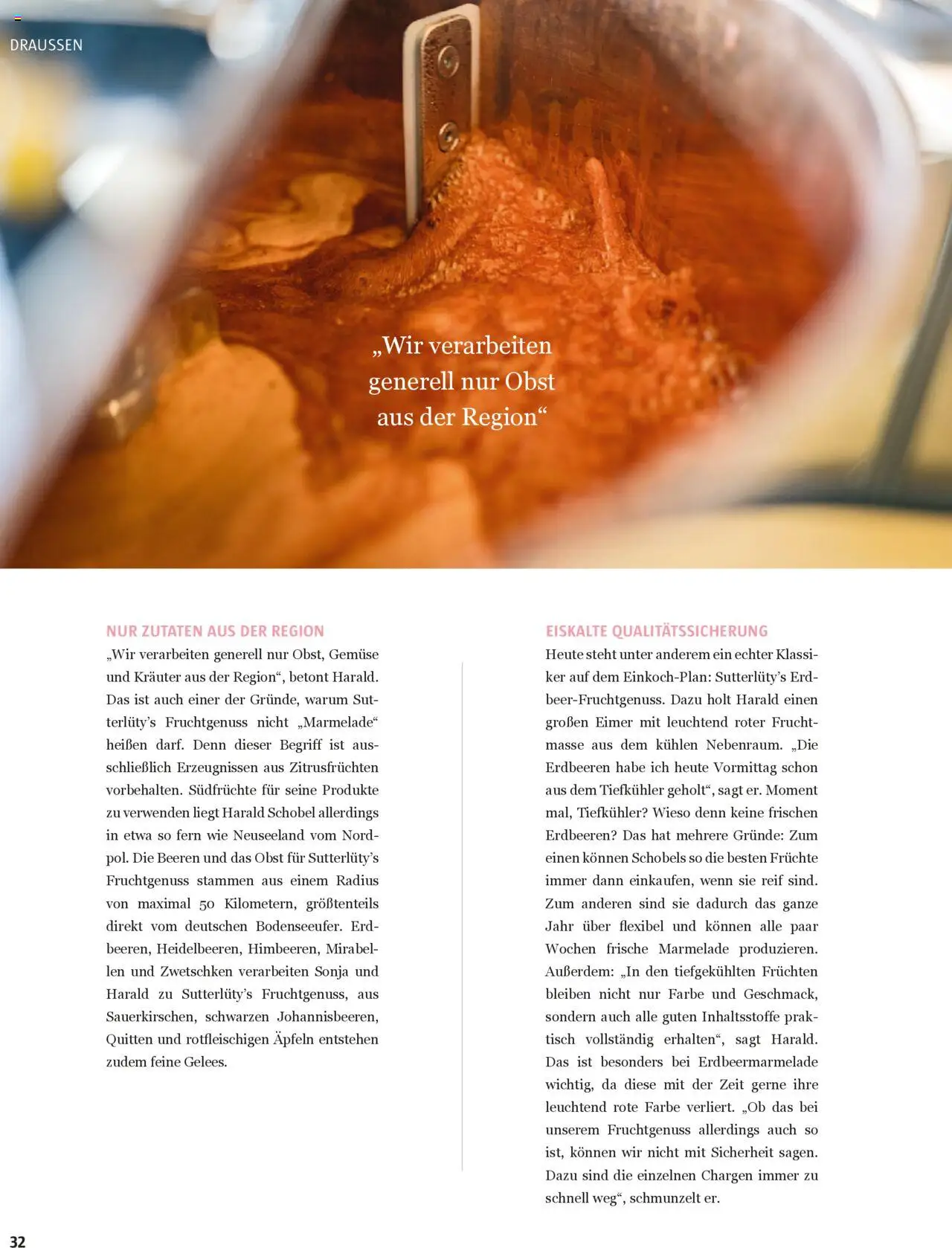 Sutterlüty B’sundrig Magazine gültig ab 18.06.2025 | Seite: 32 | Produkte: Erdbeeren, Gemüse, Obst, Tisch