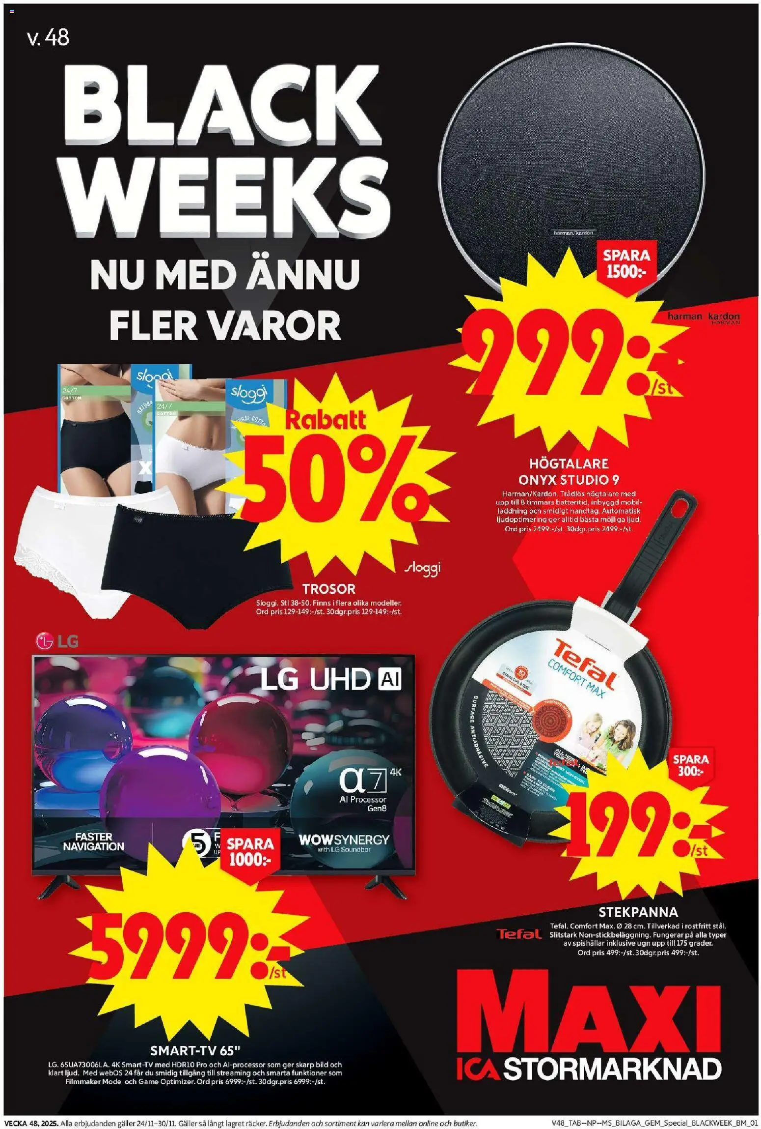 ICA Maxi reklamblad aktuell från 24.11.2025 | Sida: 19 | Produkter: Galler, Trosor, Smart tv, Tv