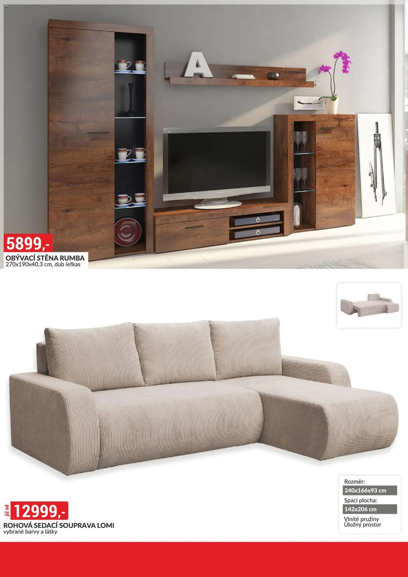 BAUMAX leták - Objevte svět nábytku od 01.04.2026 | Strana: 7 | Produkty: Sedací souprava, Obývací stěna, Barvy