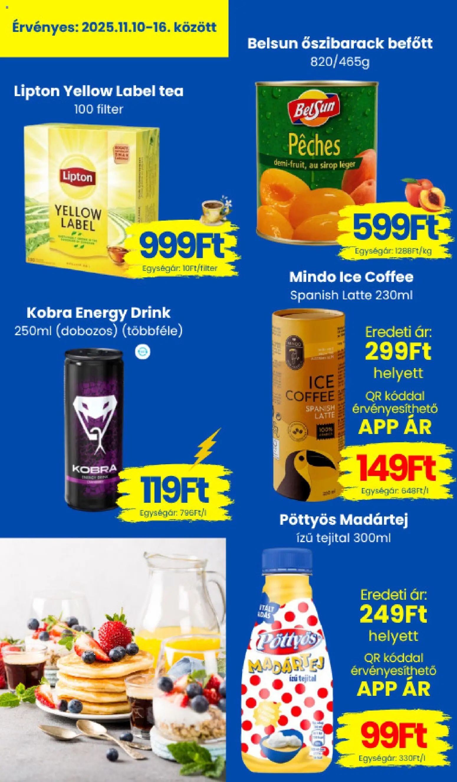 Magnetic akciós ujság - amely érvényes a következő dátumtól: 10.11.2025 | Oldal: 3 | Termékek: Őszibarack, Tea