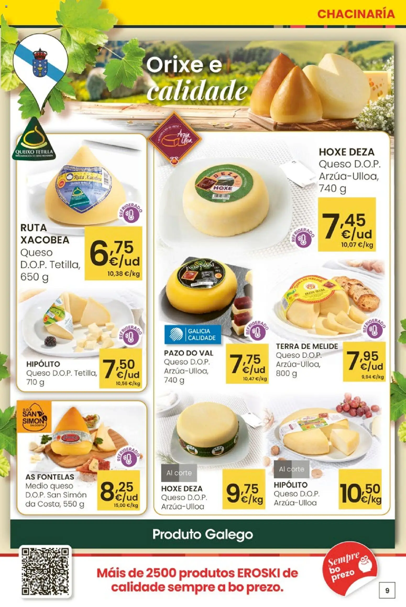 Eroski ¿Quieres ahorrar conmigo? │ válido desde el 26.03.2026 | Página: 9 | Productos: Queso