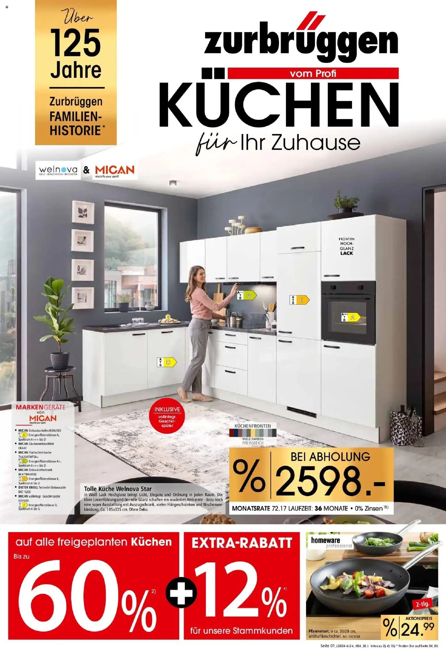 Zurbrüggen - Zurbrüggen: Küchen für ihr Zuhause – gültig ab 03.04.2026 | Seite: 1 | Produkte: Geschirrspüler, Küche, Kuchen