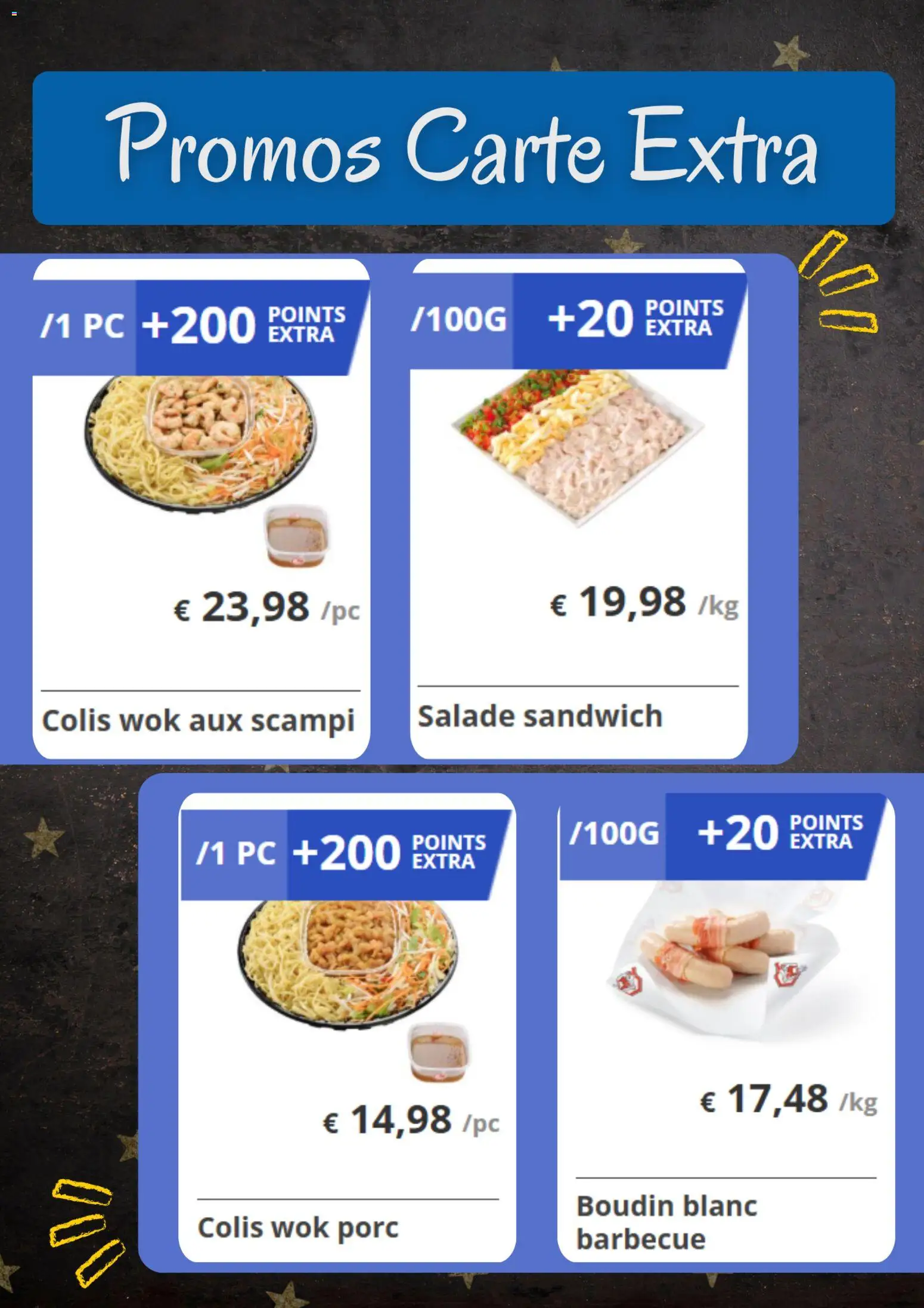 {H1} | Pagina: 4 | Producten: Sandwich, Scampi, Salade