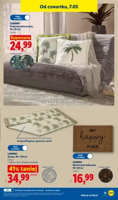Pogląd oferty "LIVARNO Poduszka dekoracyjna, 45 x 45 cm, Decorative pillow, 45 x 45 cm, 4 designs" - ważna od 04.05.2026 | Strona: 33 | Produkty: Poduszka, Wycieraczka