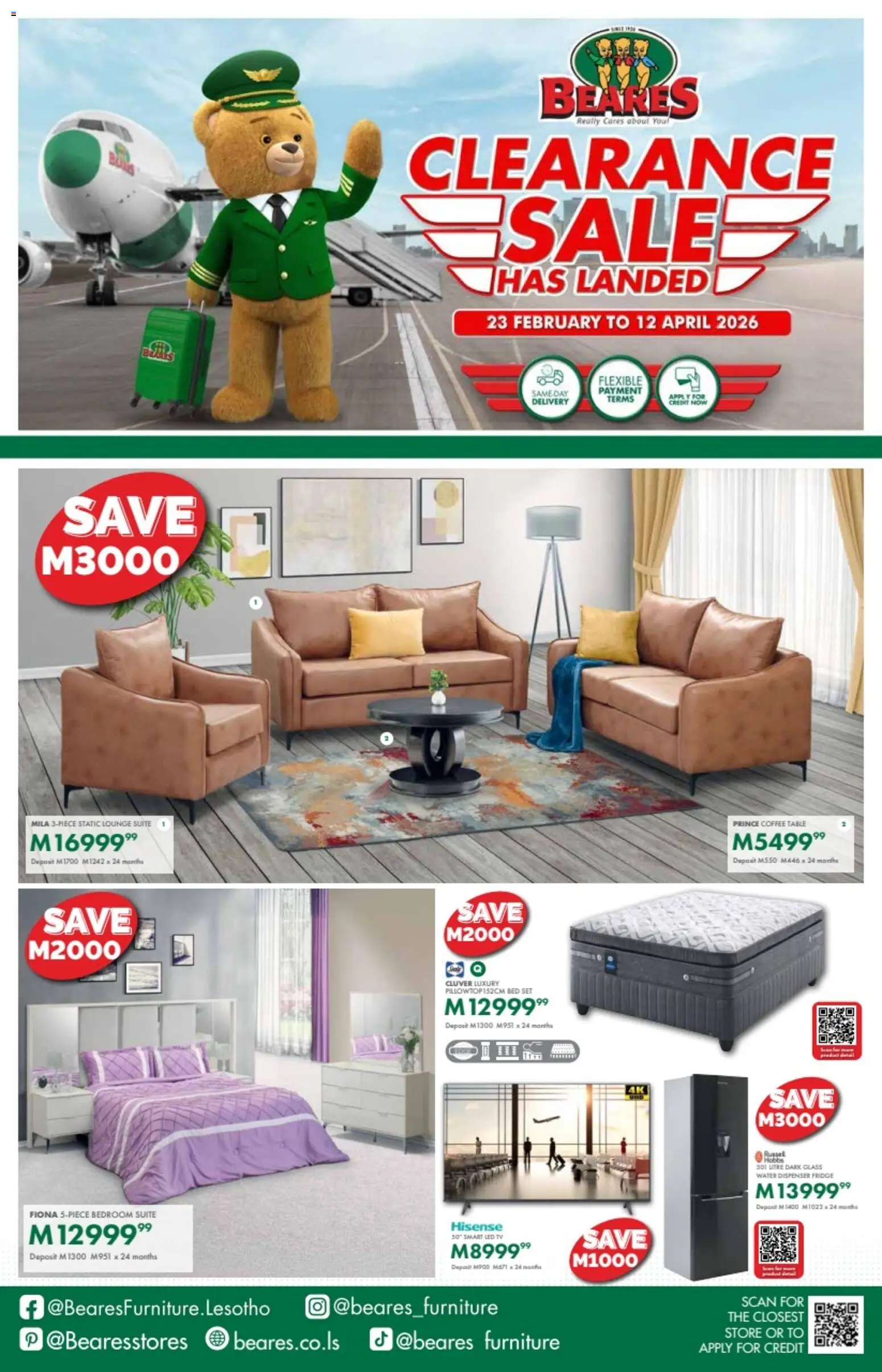 New Beares catalogue – valid from 23.02.2026 | Page: 1 | Products: Bed, TV, Coffee table, Coffee