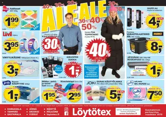 Löytötex-mainoslehti voimassa 07.01.2026 alkaen