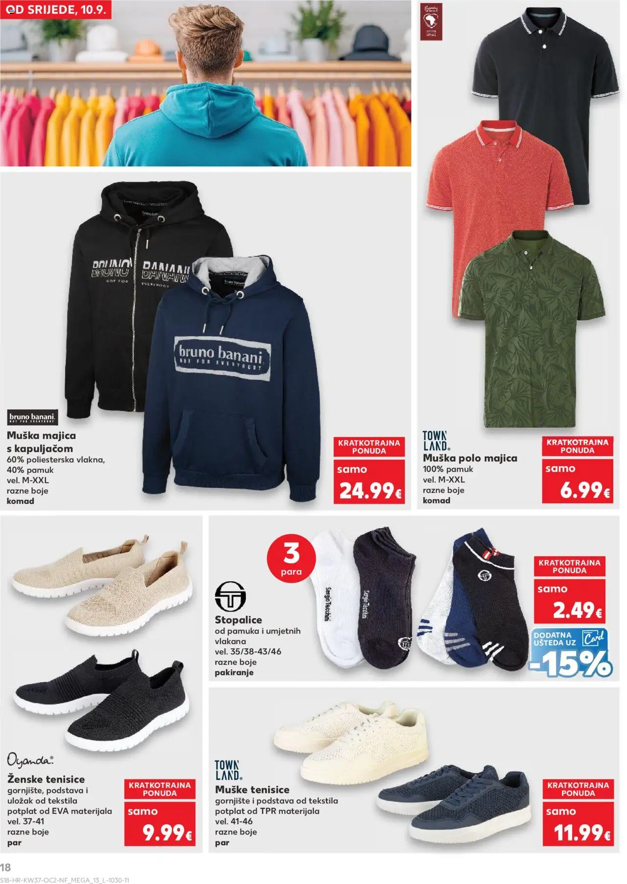 Kaufland katalog | vrijedi od 10.09.2025 | Stranica: 18 | Proizvodi: Majica s kapuljačom, Majica, Tenisice
