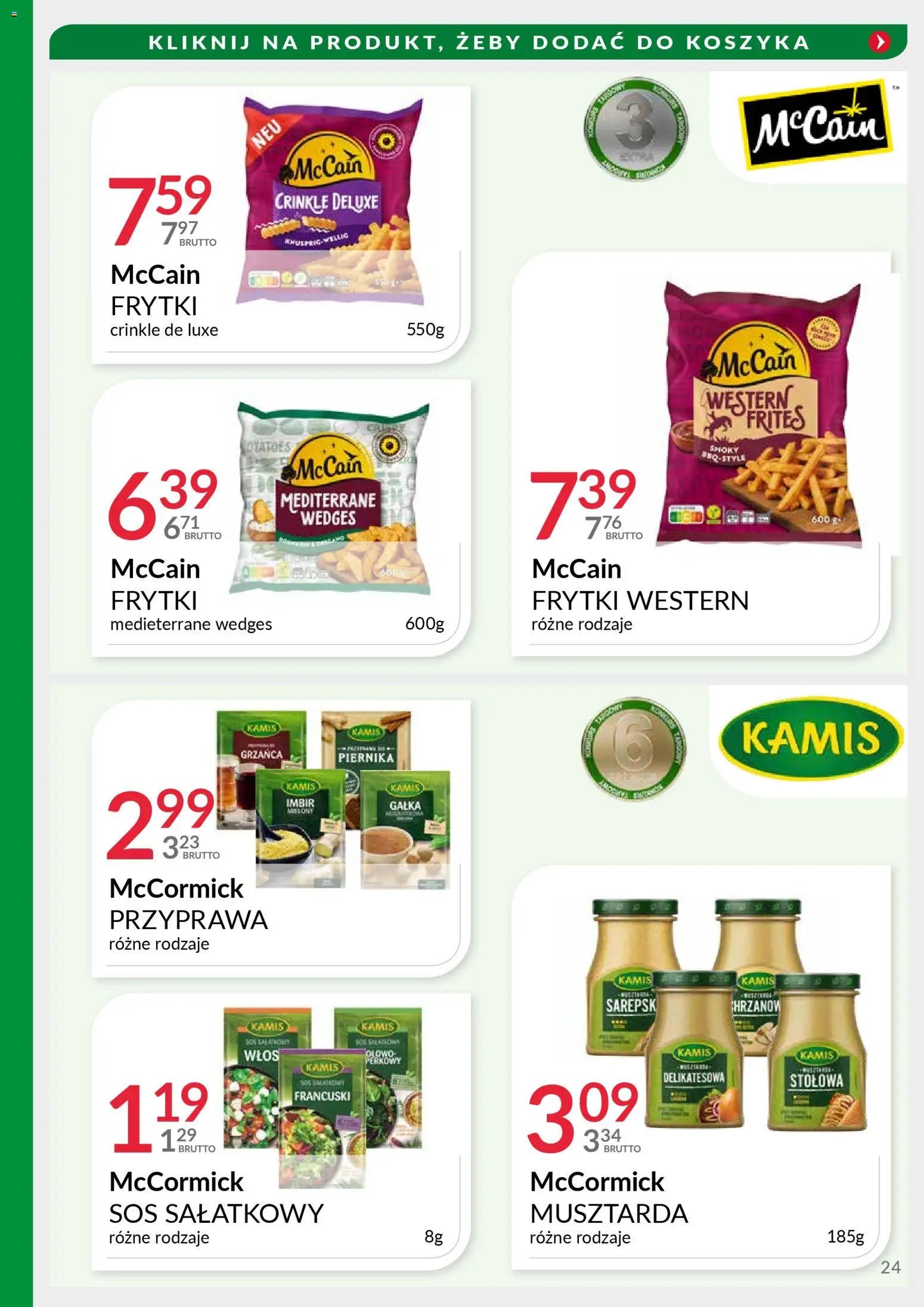 Eurocash Gazetka - Targi Jesień od 17.11.2025 | Strona: 24 | Produkty: Imbir, Musztarda, Frytki, Sos