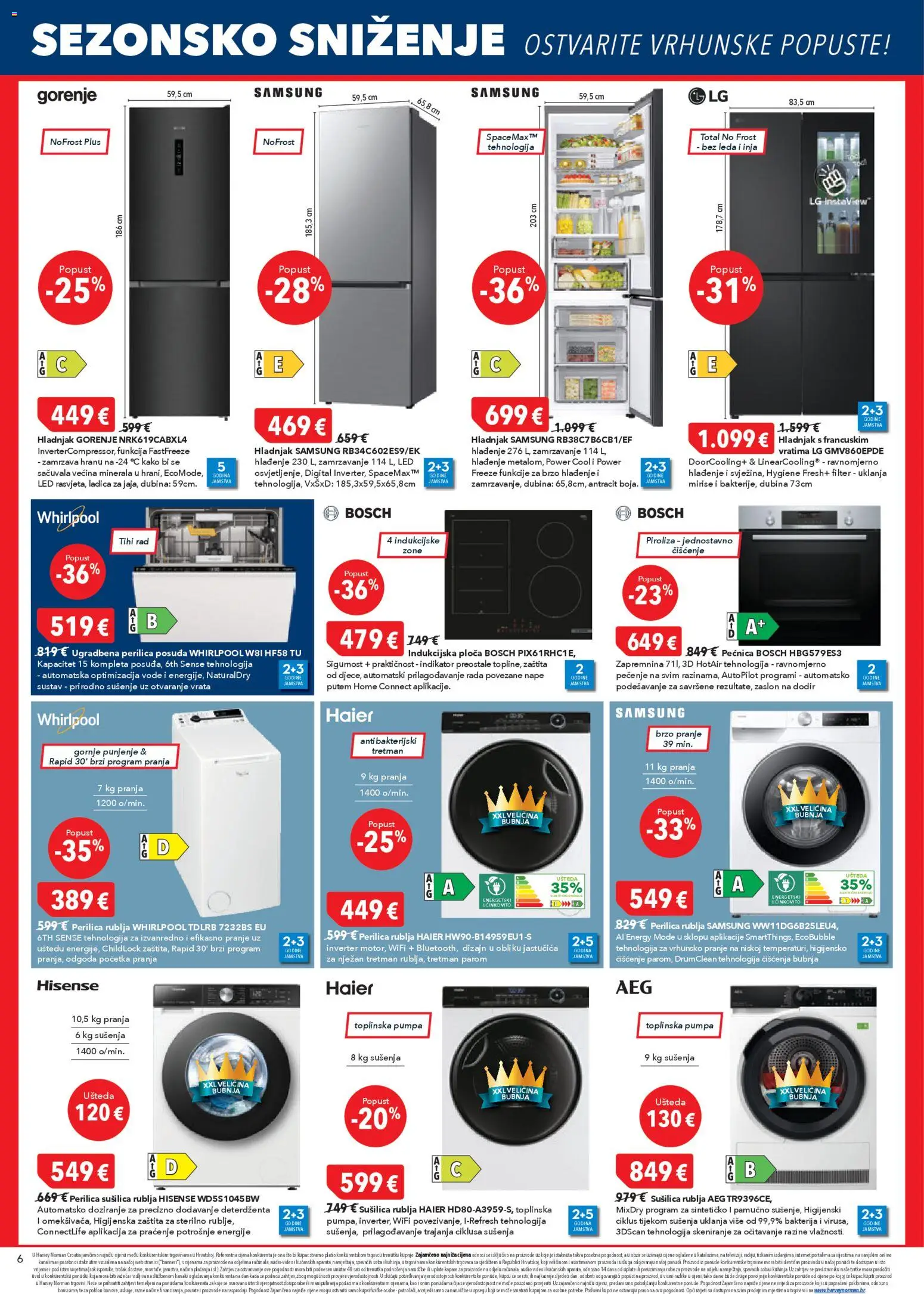 Harvey Norman katalog | vrijedi od 07.01.2026 | Stranica: 6 | Proizvodi: Indukcijska ploča, Vrata, Video, Audio