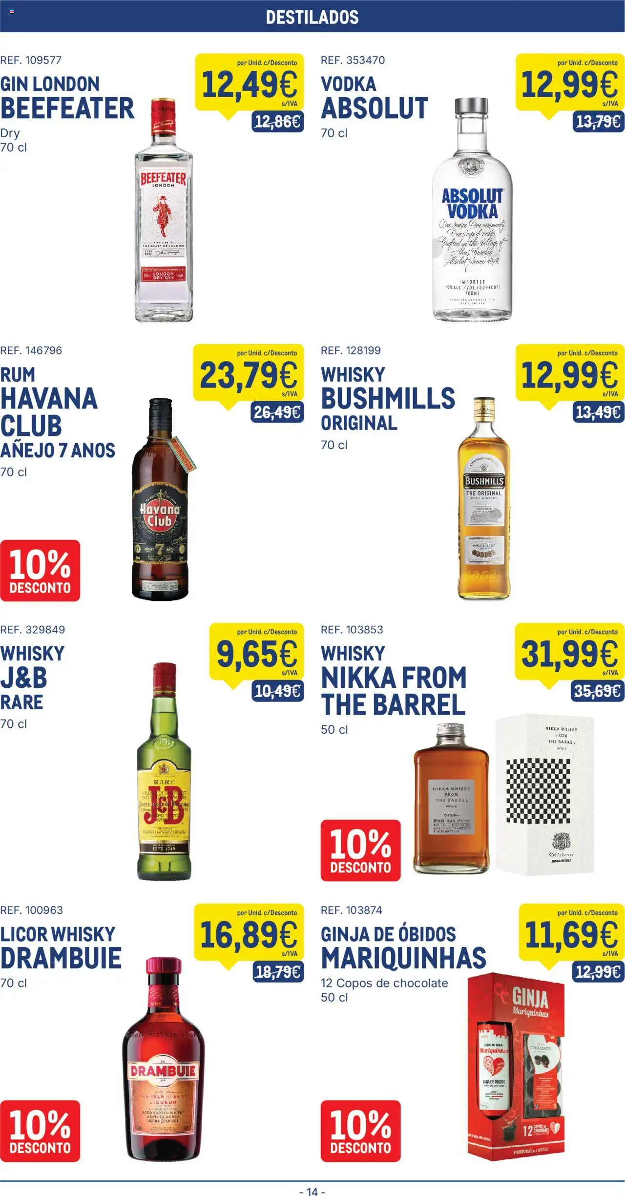 Makro folheto │ válido de 21.10.2025 | Página: 14 | Produtos: Chocolates, Chocolate, Gin, Vodka