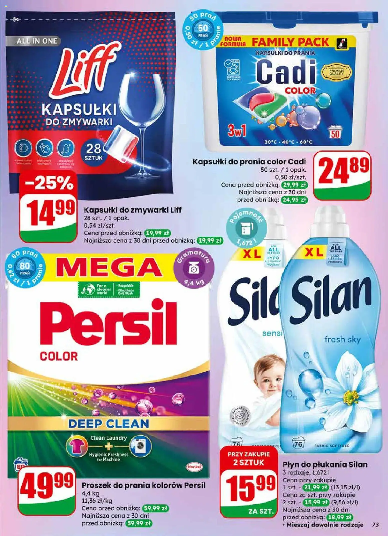 Dino Gazetka od 25.02.2026 | Strona: 73 | Produkty: Persil, Kapsułki do prania, Proszek do prania, Detergent