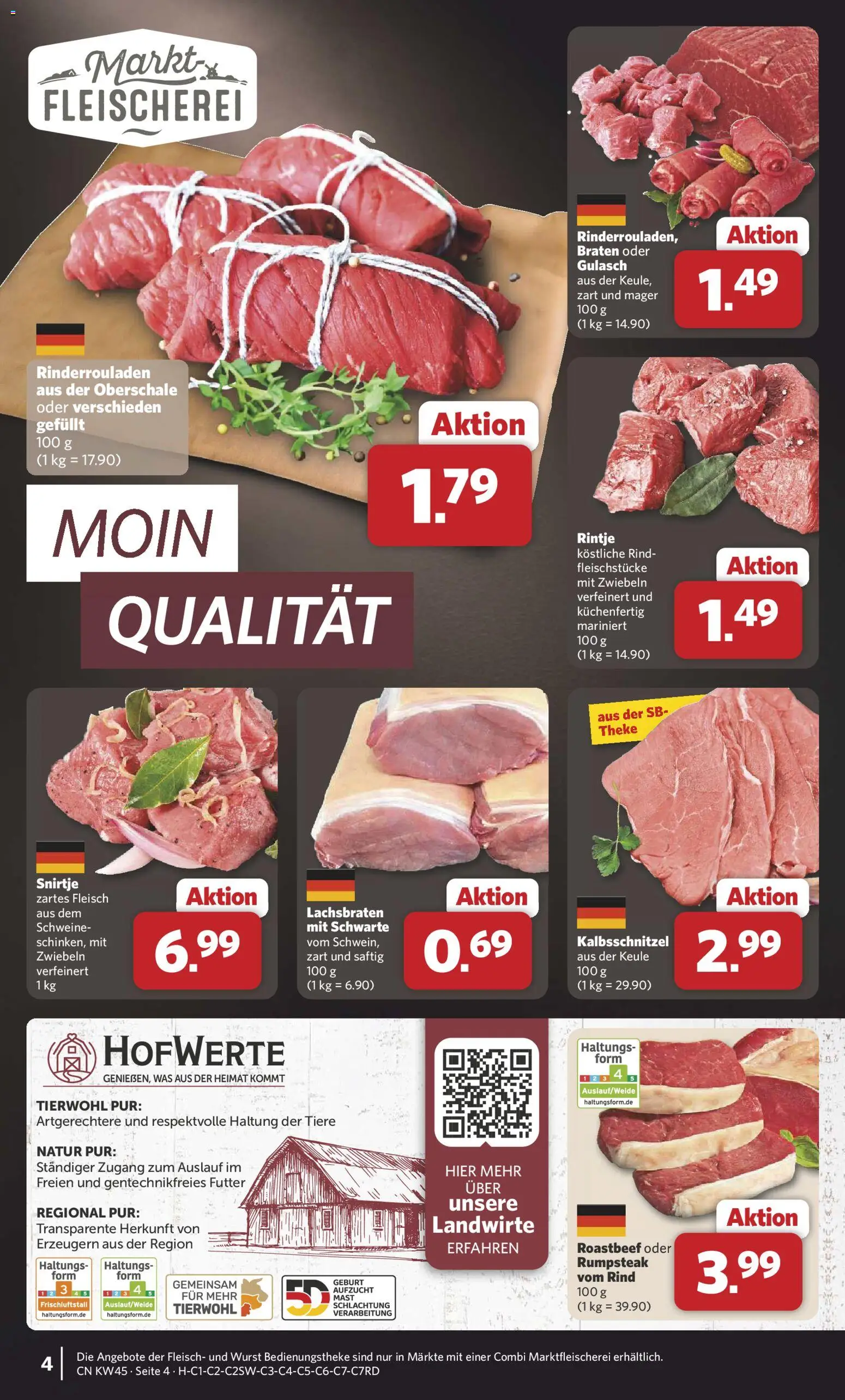 Combi - Black Friday – gültig ab 03.11.2025 | Seite: 4 | Produkte: Rinderrouladen, Rumpsteak, Theke, Fleisch