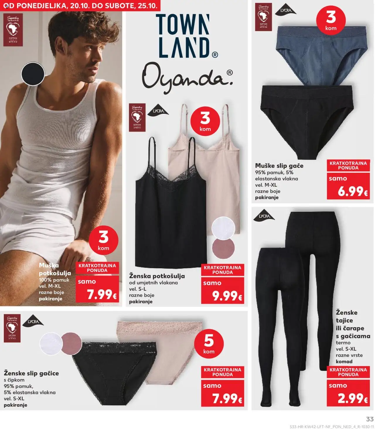 Kaufland katalog | vrijedi od 15.10.2025 | Stranica: 33 | Proizvodi: Gaćice, Čarape, Tajice